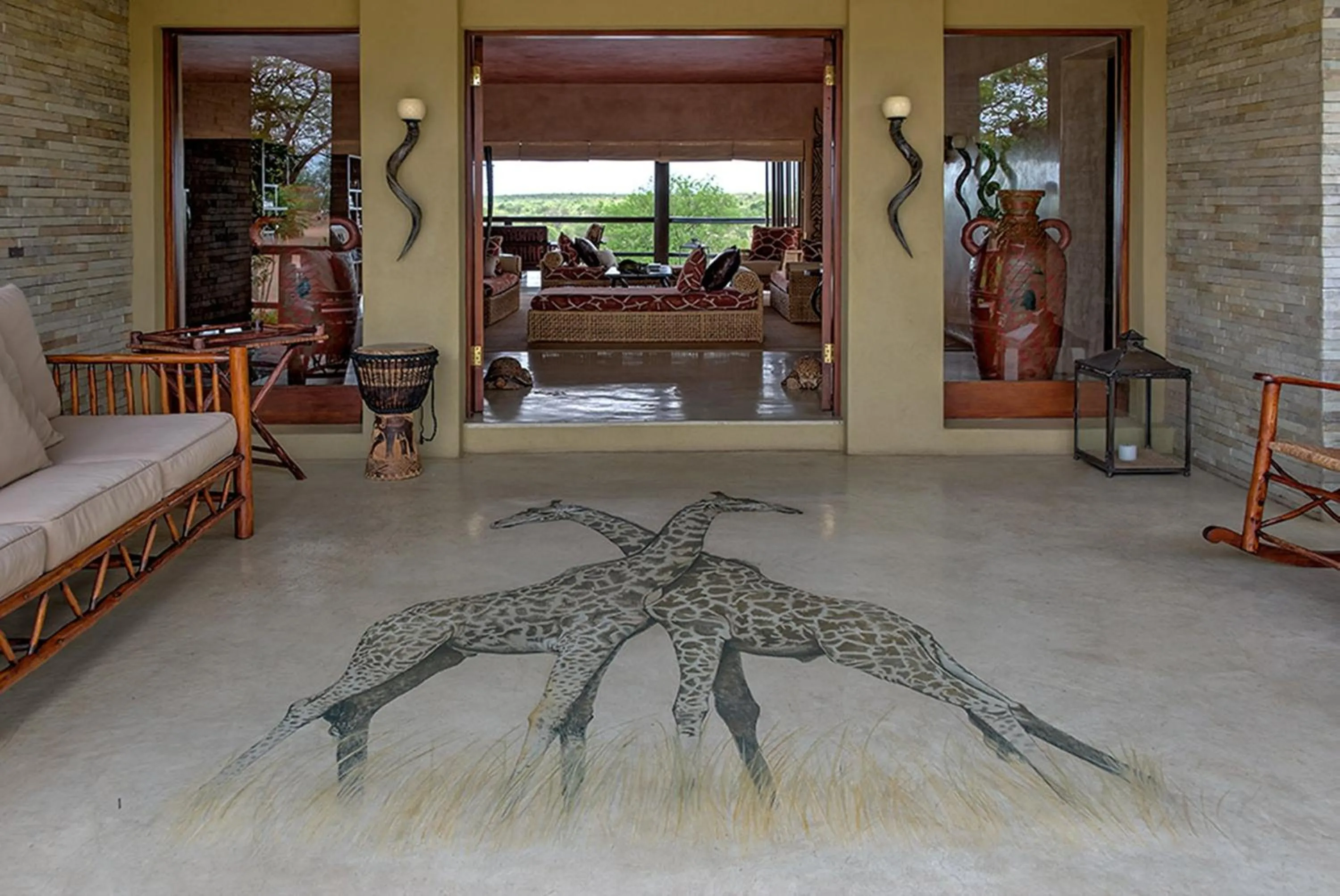 Decorative detail in Makumu Private Game Lodge