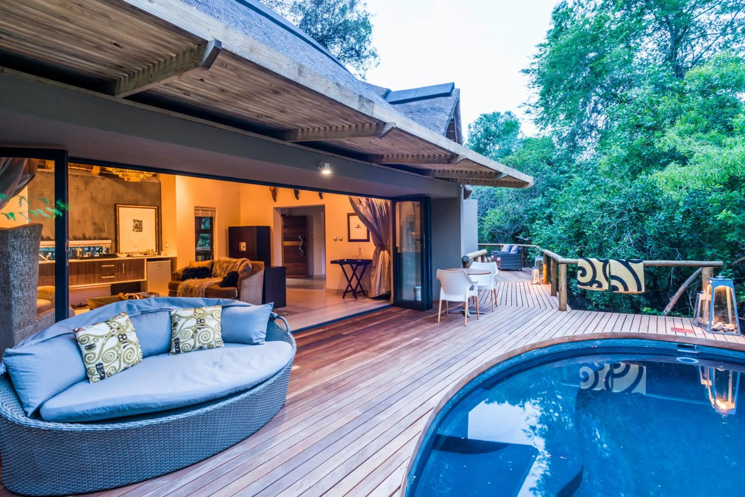 Patio in AM Lodge - Hoedspruit