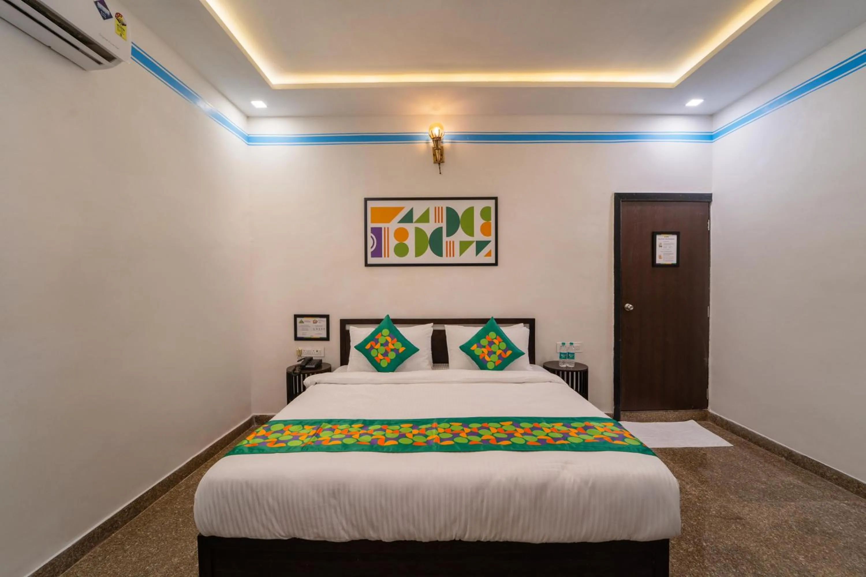 Bedroom, Bed in Treebo Blu Vvu