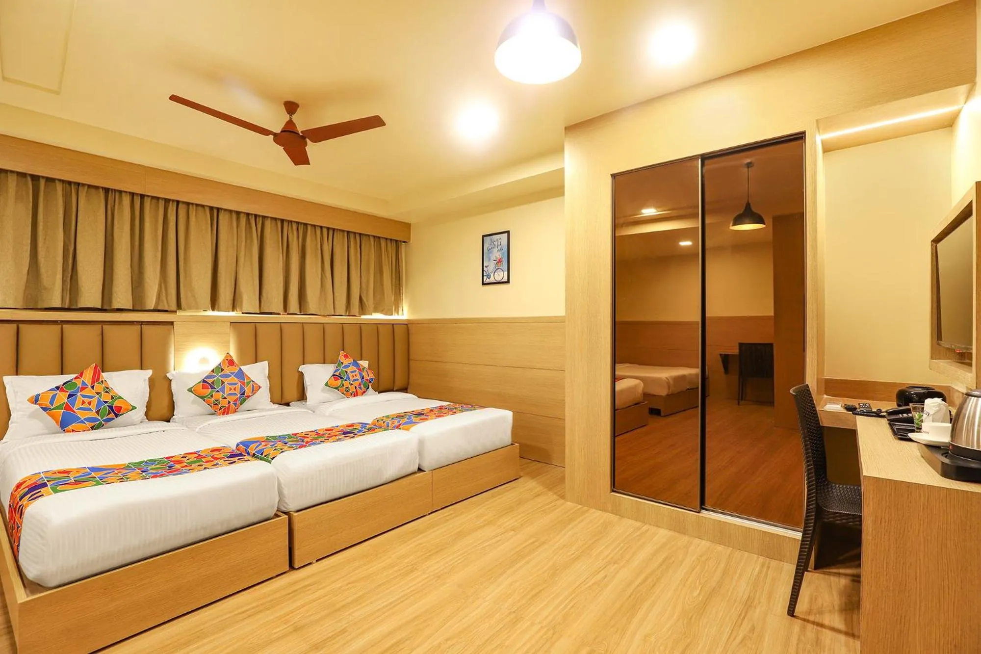 Bed in FabHotel Nestlay Rooms High Court - Nr Parry's Corner