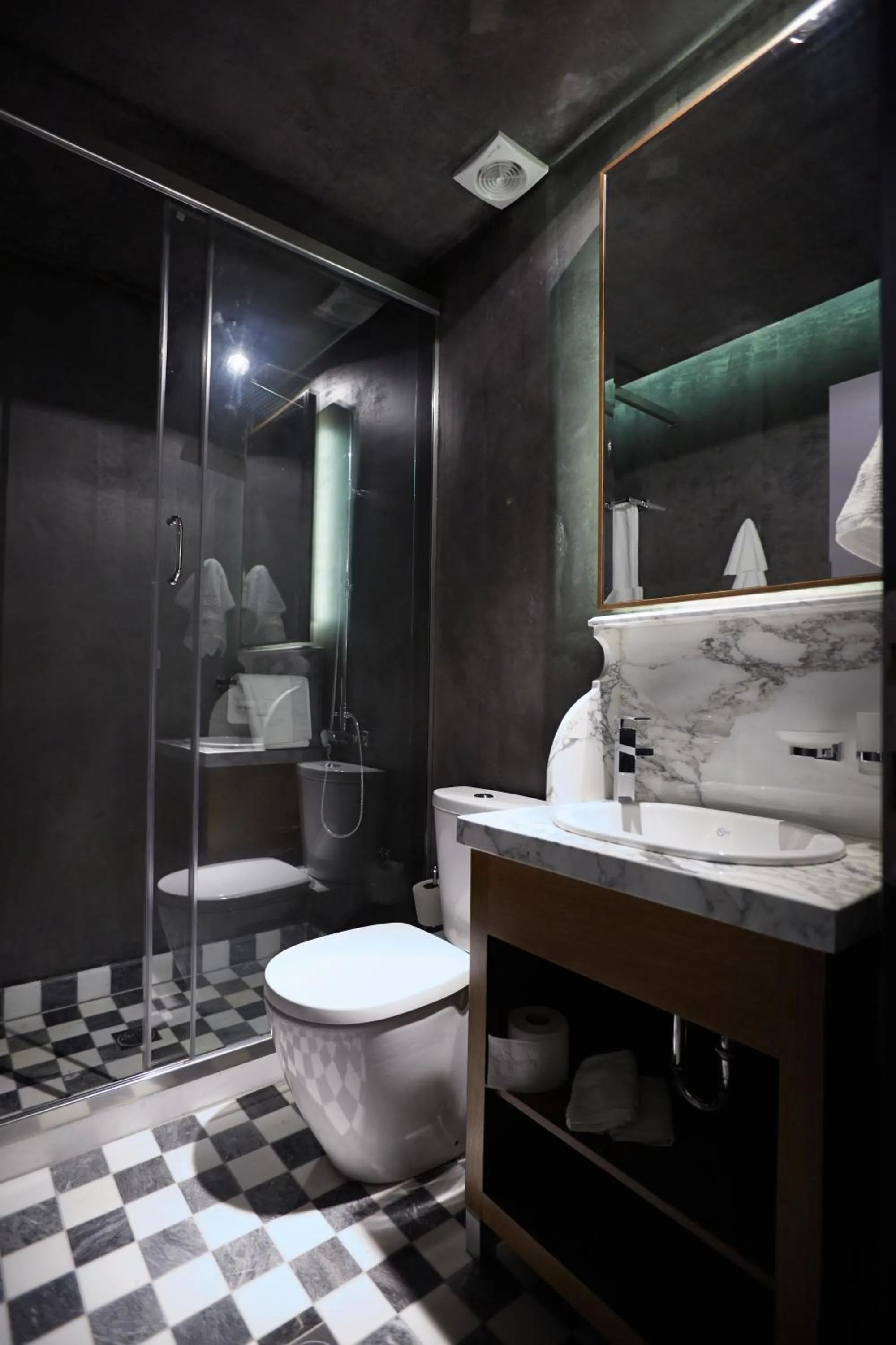 Toilet in Veritas Boutique Art Hotel