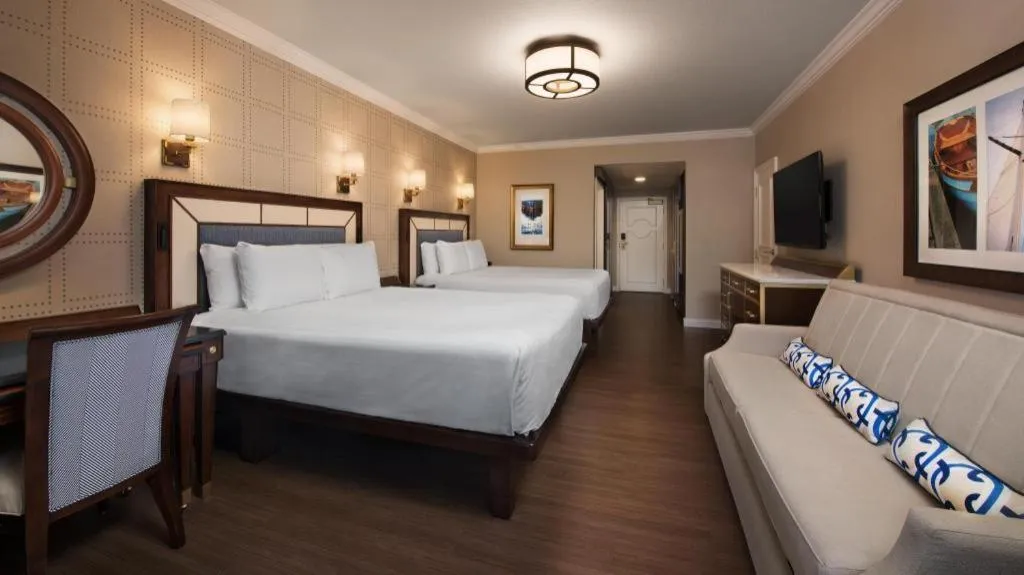 Bed in Disney's Yacht Club Resort