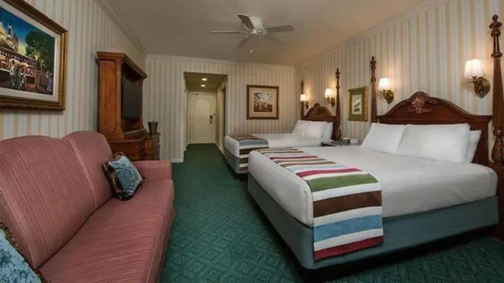 Bed in Disney's Boardwalk Inn