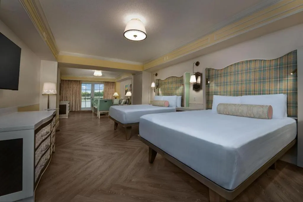 Bed in Disney's Boardwalk Inn