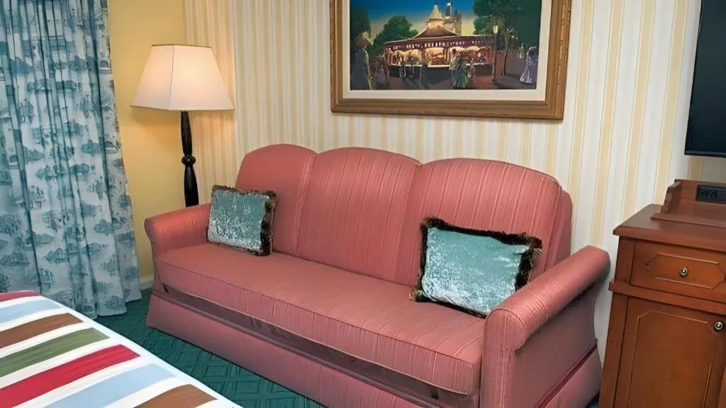 Bed in Disney's Boardwalk Inn