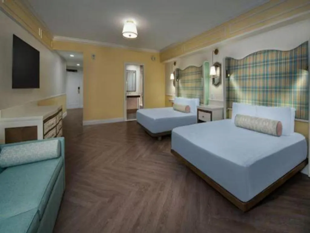 Bed in Disney's Boardwalk Inn
