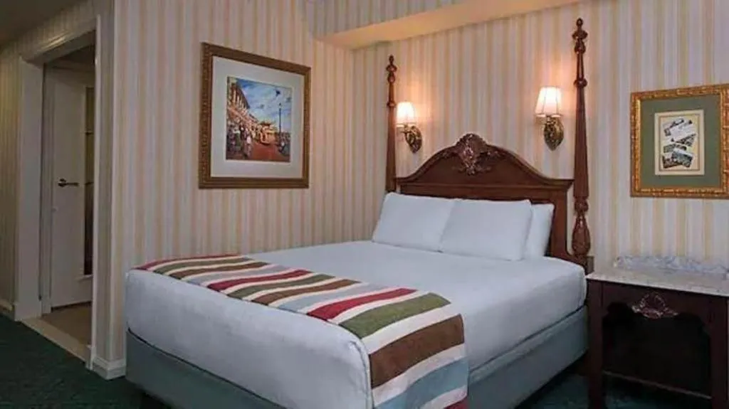 Bed in Disney's Boardwalk Inn
