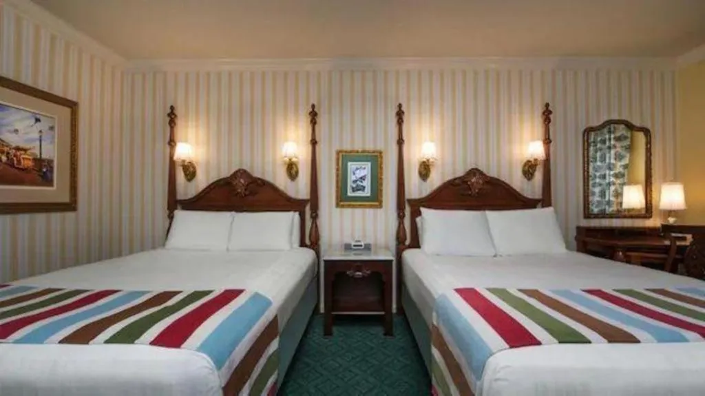 Bed in Disney's Boardwalk Inn