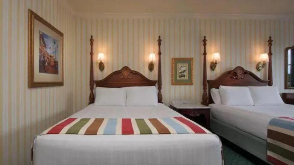 Bed in Disney's Boardwalk Inn