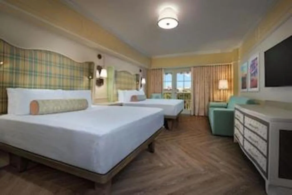 Bed in Disney's Boardwalk Inn