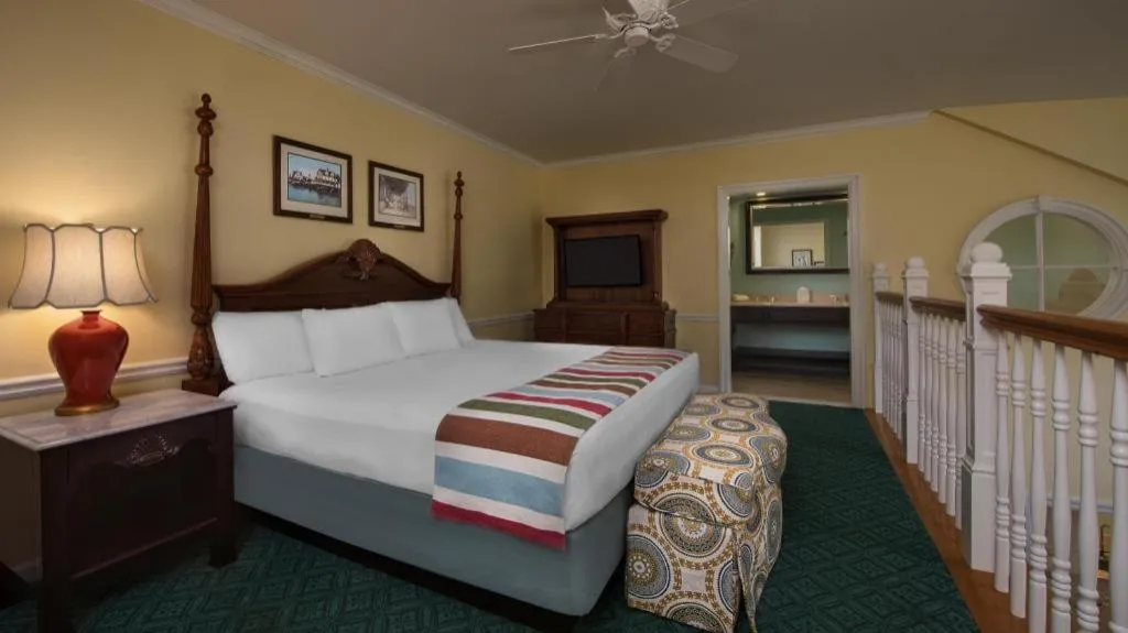 Bed in Disney's Boardwalk Inn
