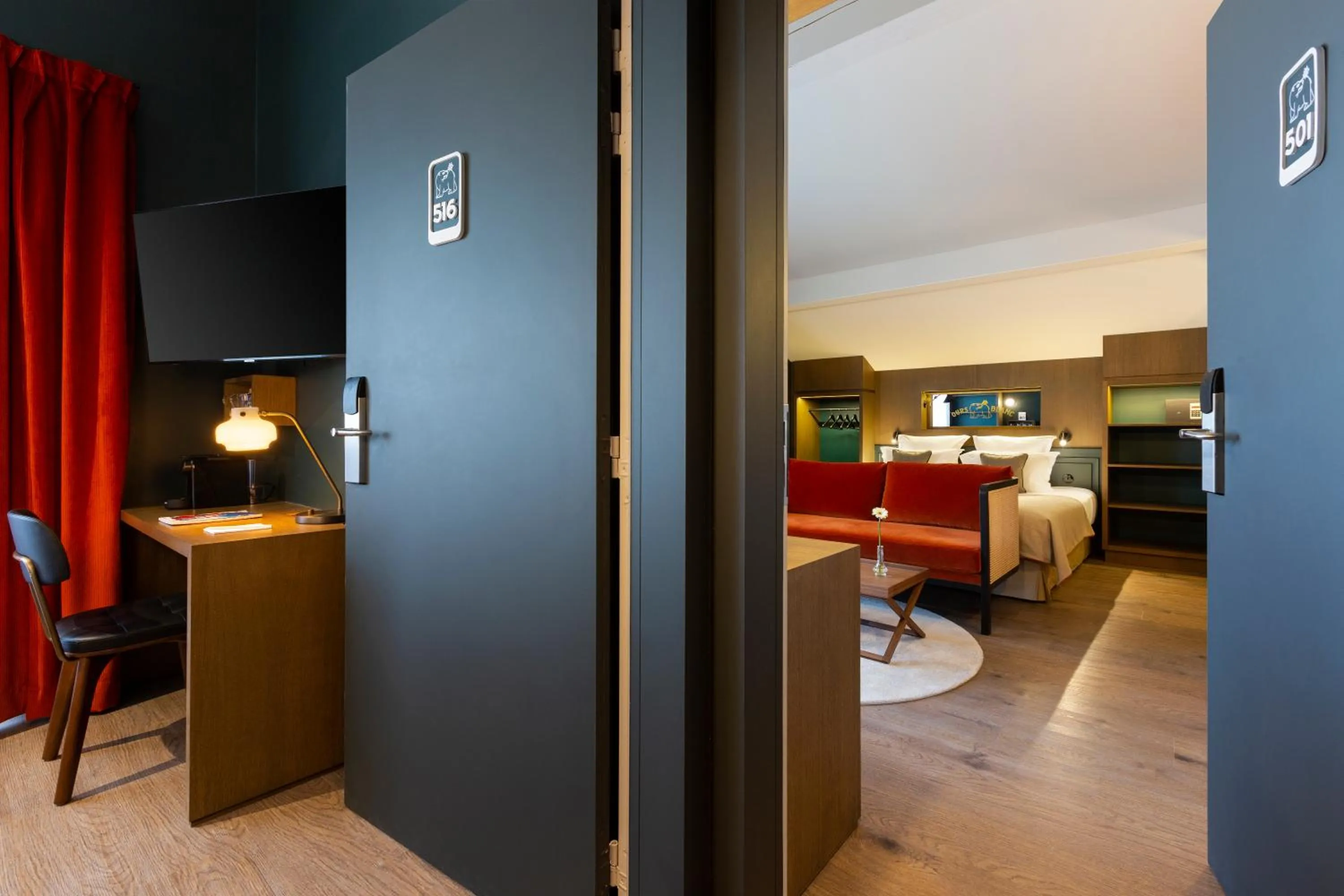 Photo of the whole room, Bed in Ours Blanc Hotel & Spa