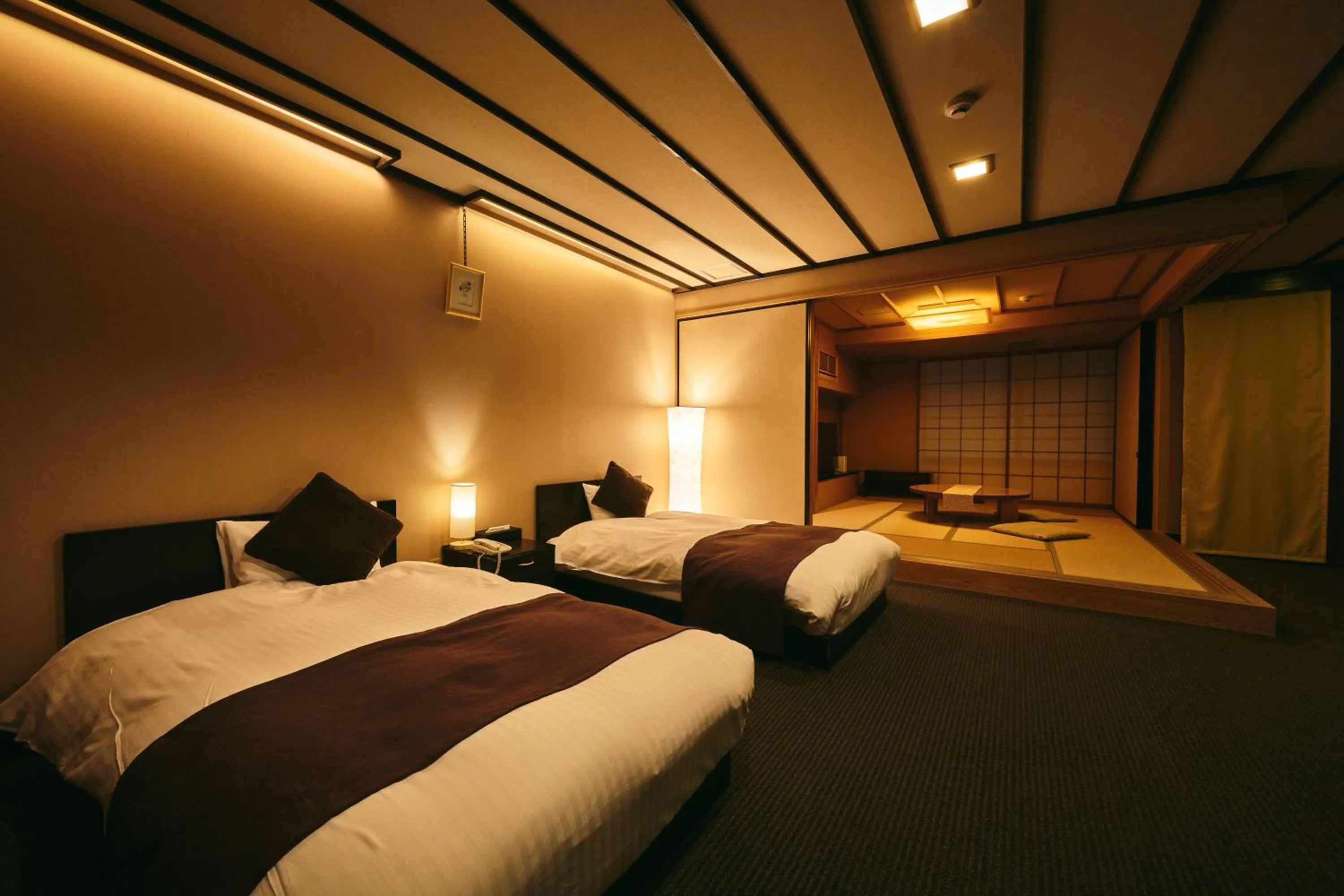 Bedroom, Bed in Yamaga Onsen Seiryuso