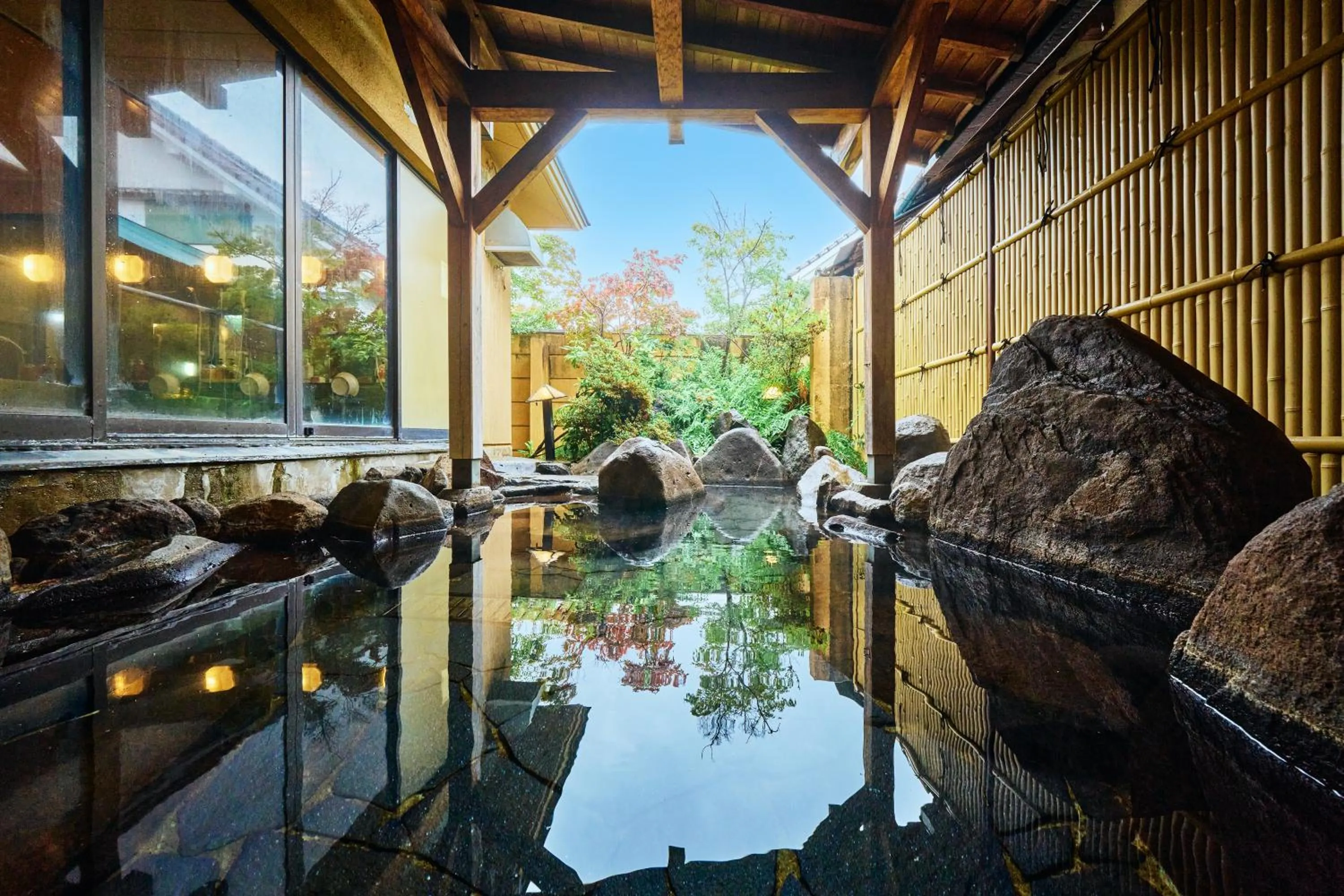 Hot Spring Bath in Yamaga Onsen Seiryuso