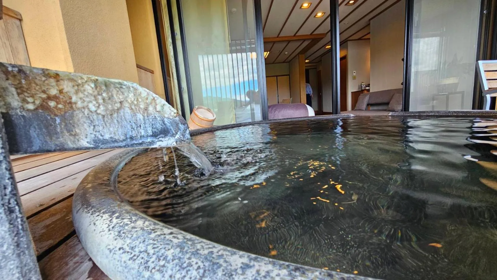 Open Air Bath in Yamaga Onsen Seiryuso