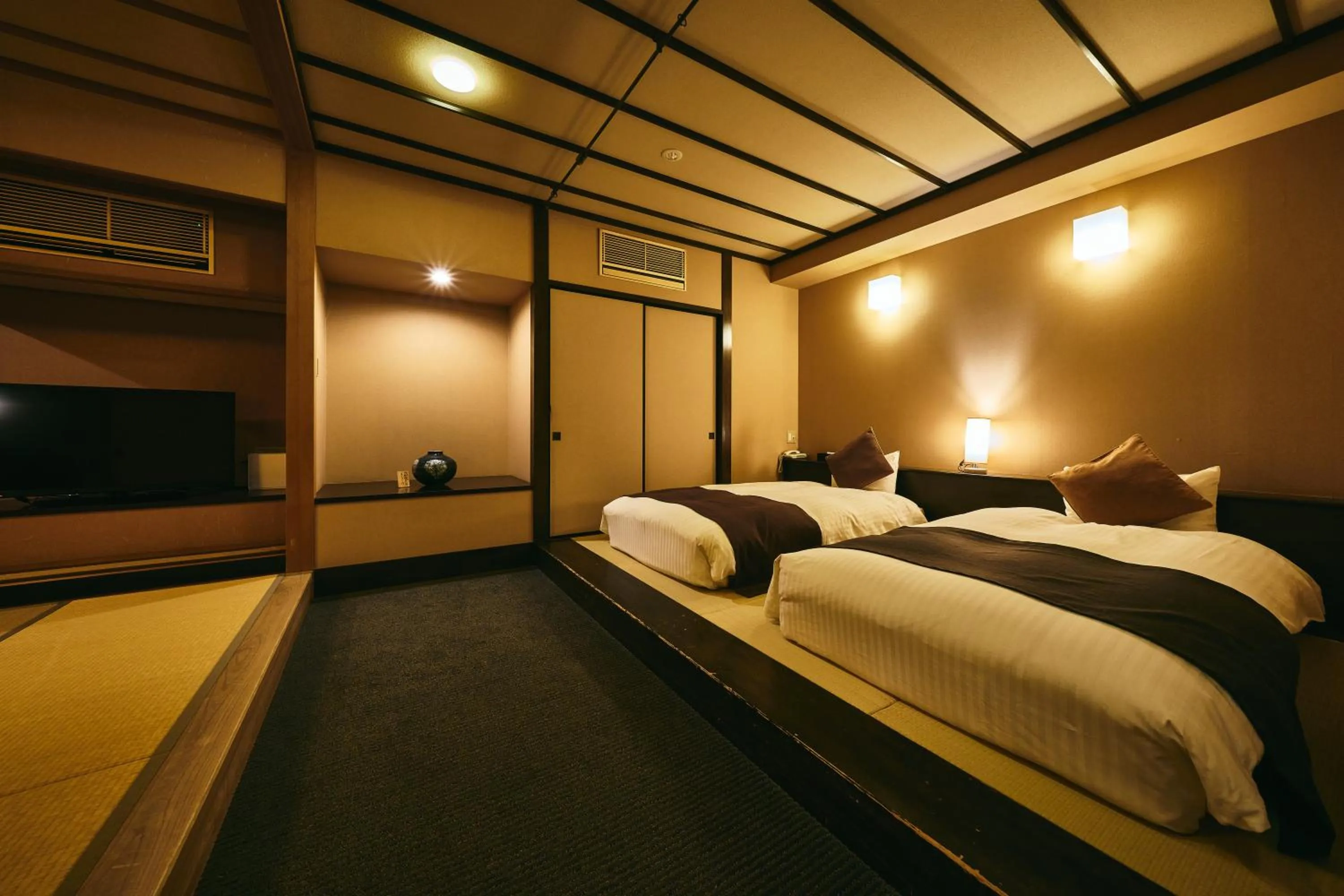 Bed in Yamaga Onsen Seiryuso