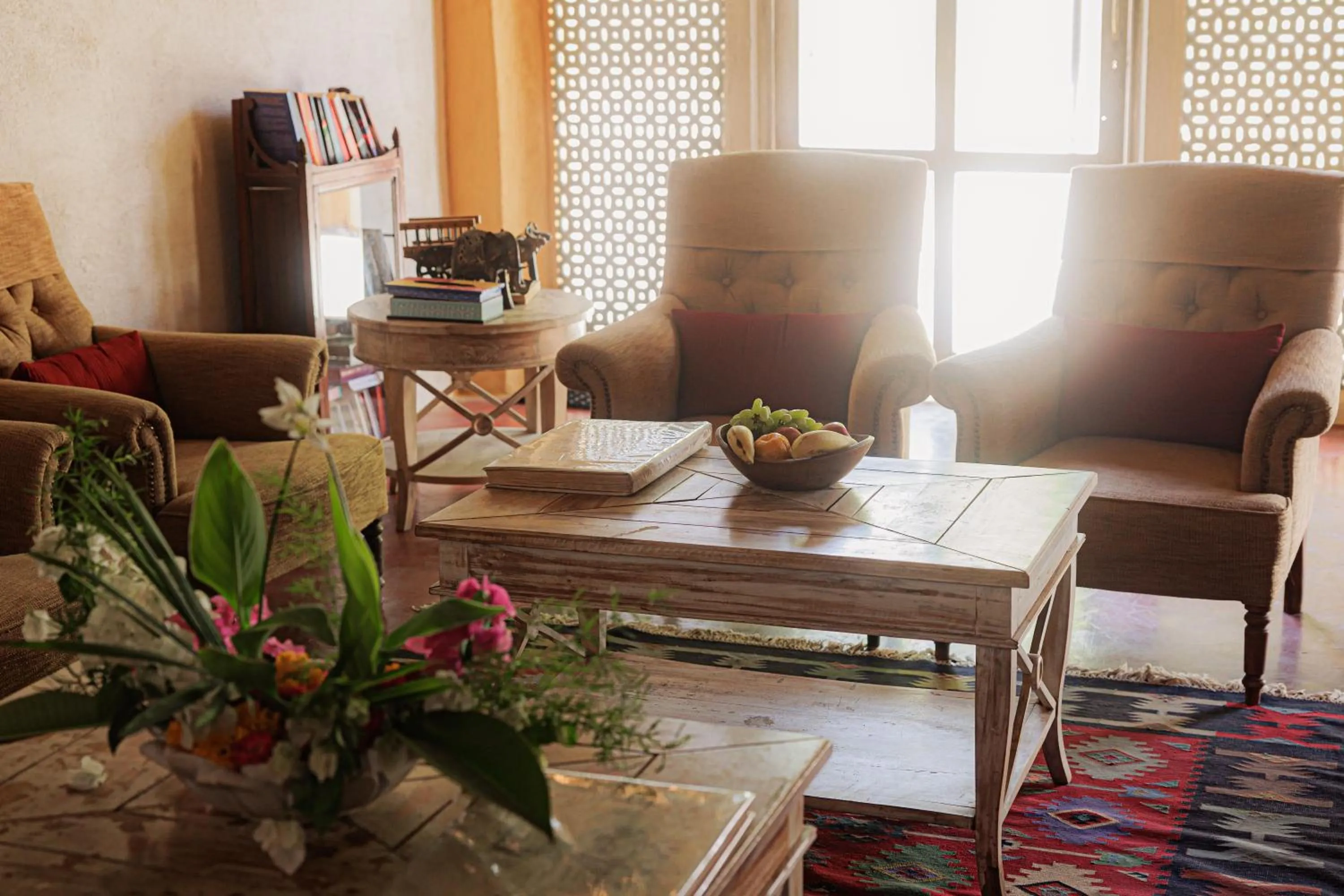 Seating area in The Rawla Narlai - A Luxury Heritage Stay in Leopard Country