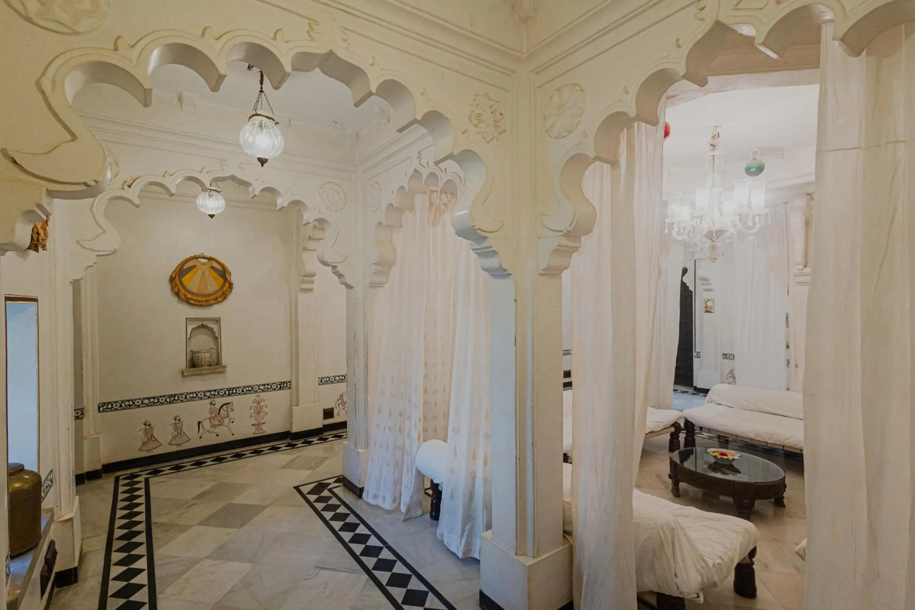 Seating area in The Rawla Narlai - A Luxury Heritage Stay in Leopard Country