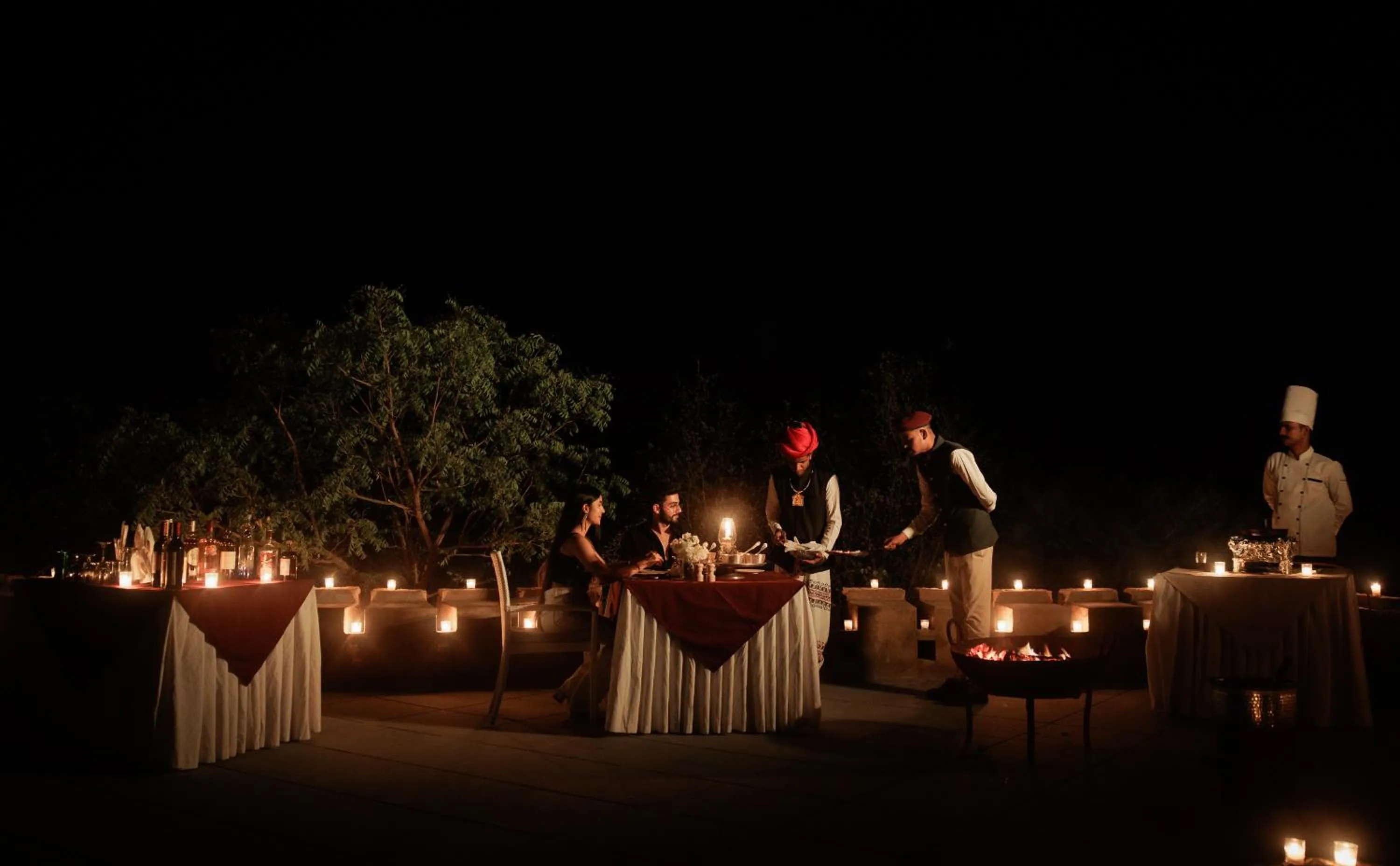 Dinner in The Rawla Narlai - A Luxury Heritage Stay in Leopard Country
