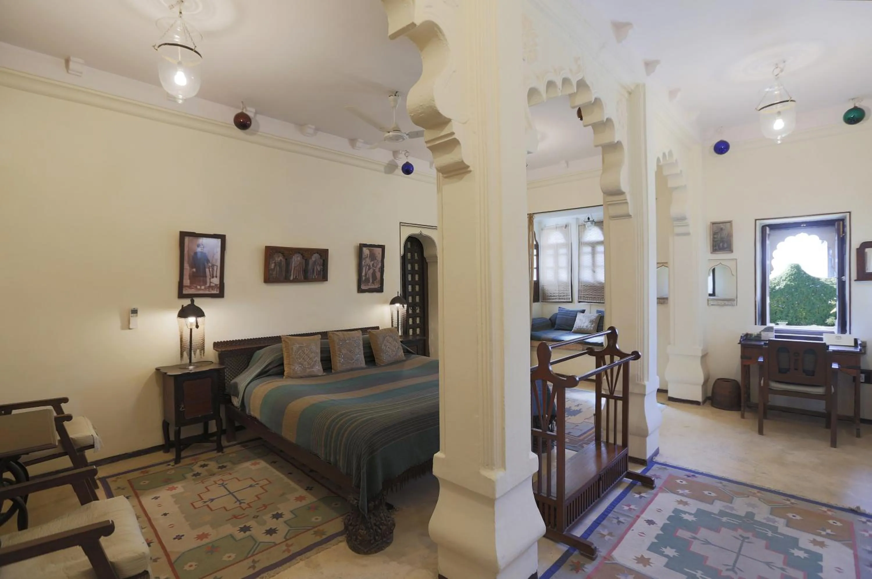 Bedroom, Bed in The Rawla Narlai - A Luxury Heritage Stay in Leopard Country