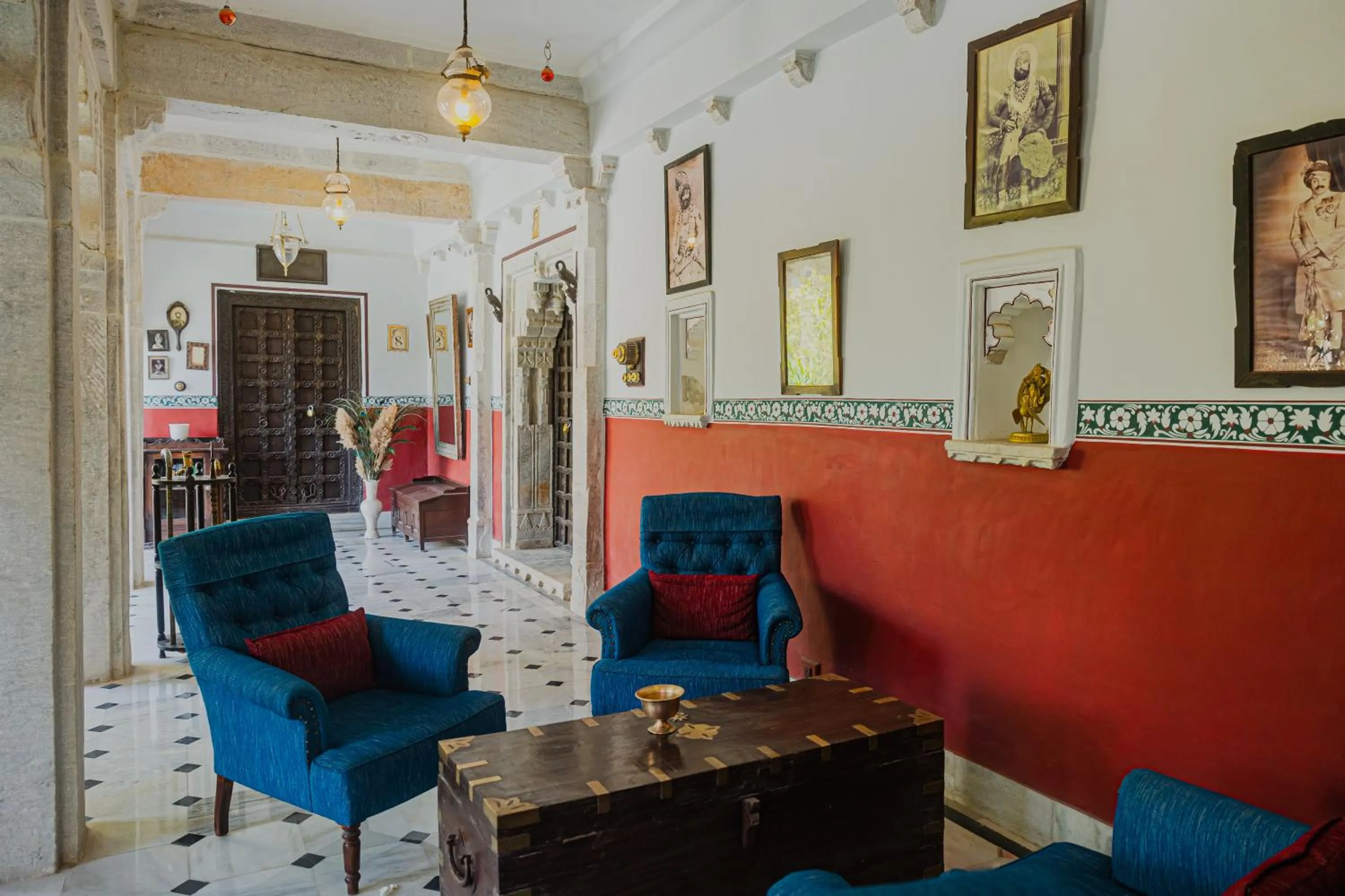 Seating area in The Rawla Narlai - A Luxury Heritage Stay in Leopard Country