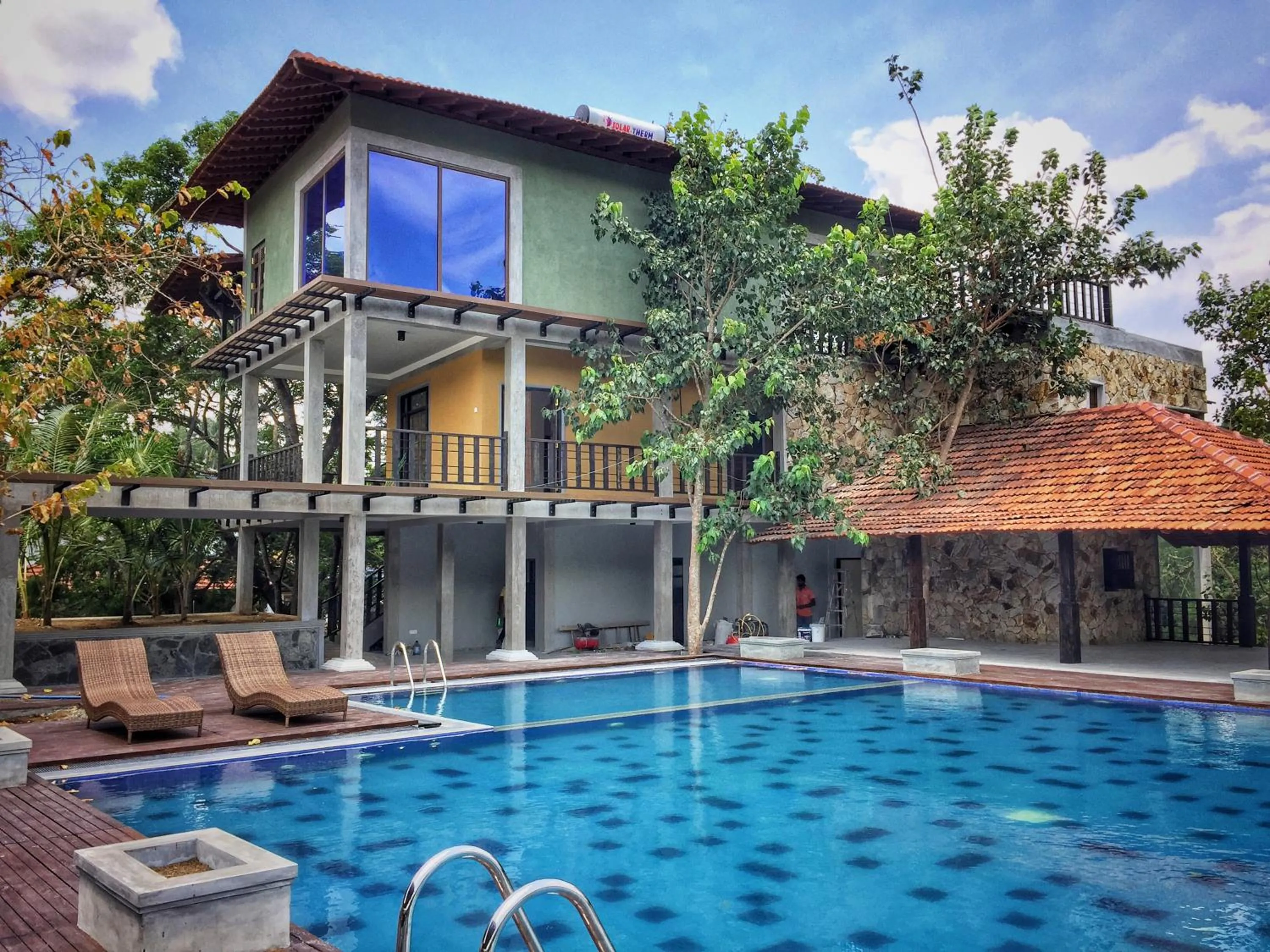 Pool view in Serendip Stone Hotel and Bungalow