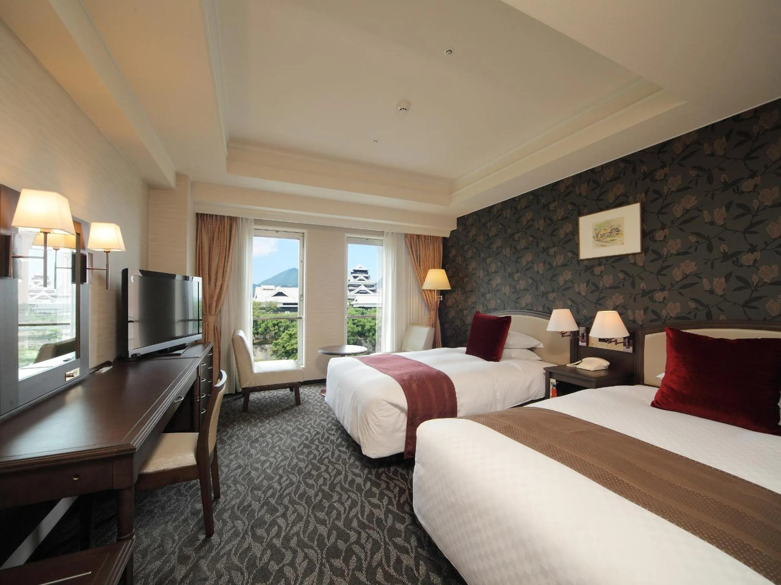 Photo of the whole room, Bed in Kumamoto Hotel Castle