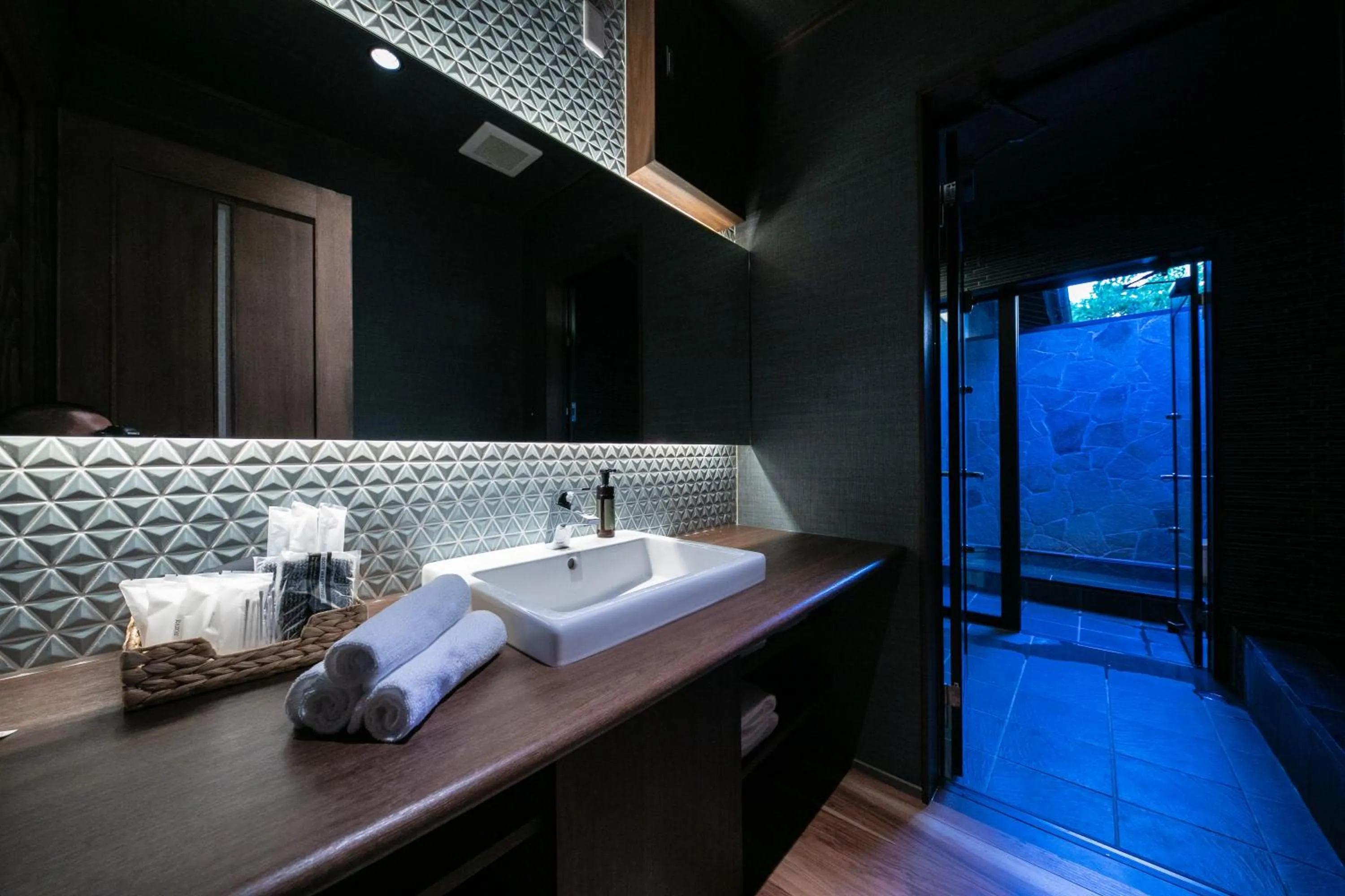 Bed in Yufuin Kaze no Mori