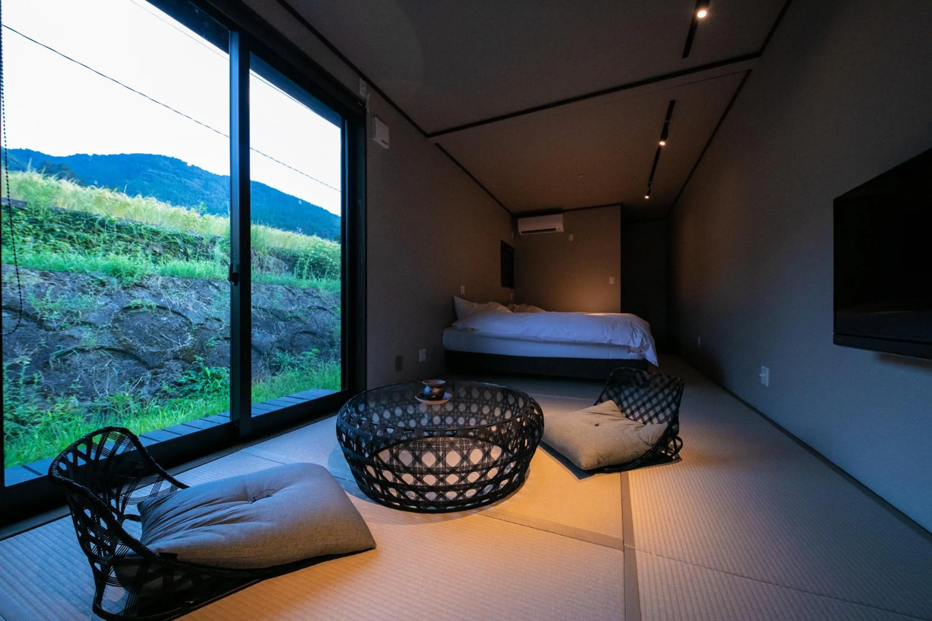 Bed in Yufuin Kaze no Mori