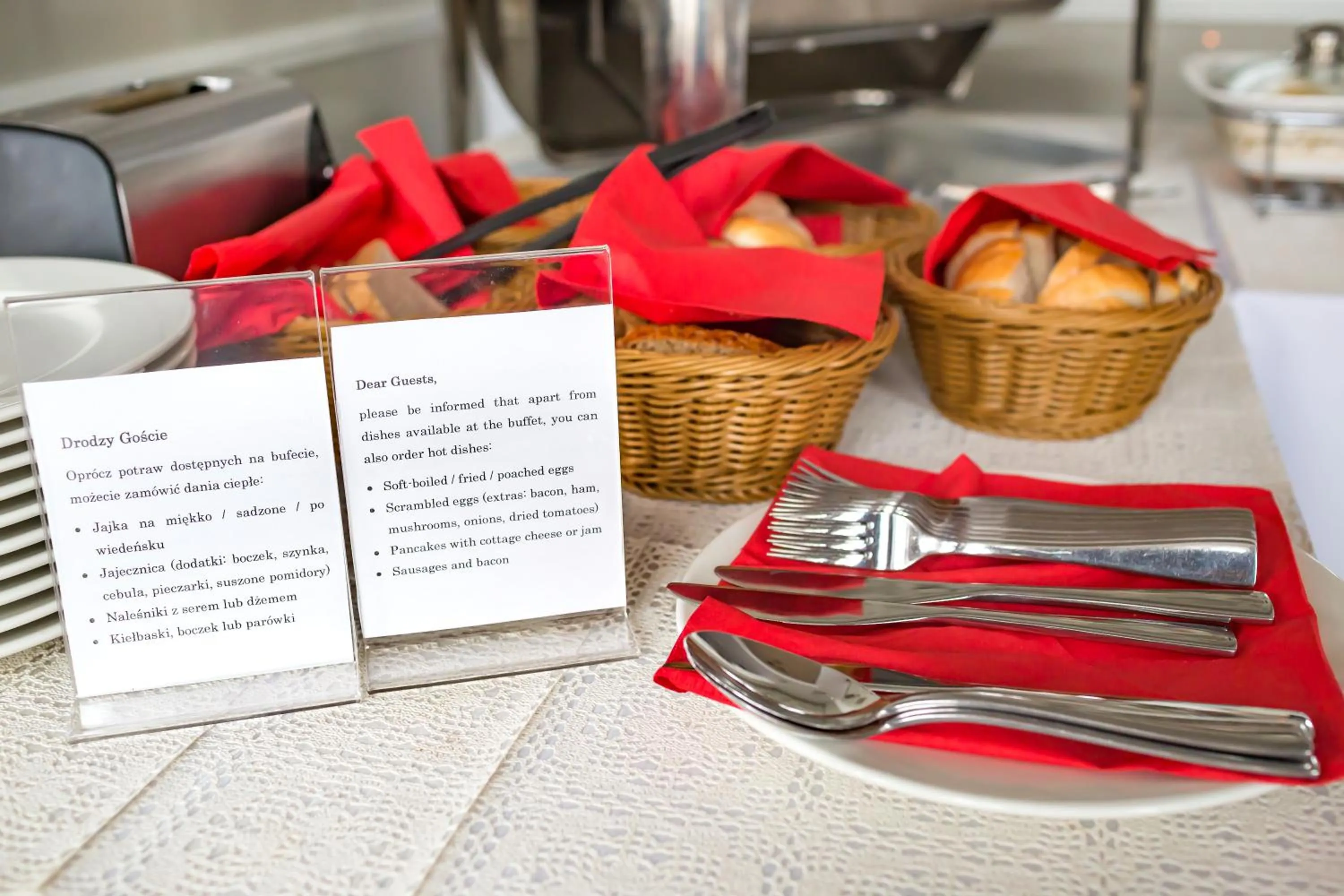 Food and drinks in Hotel Kamienica