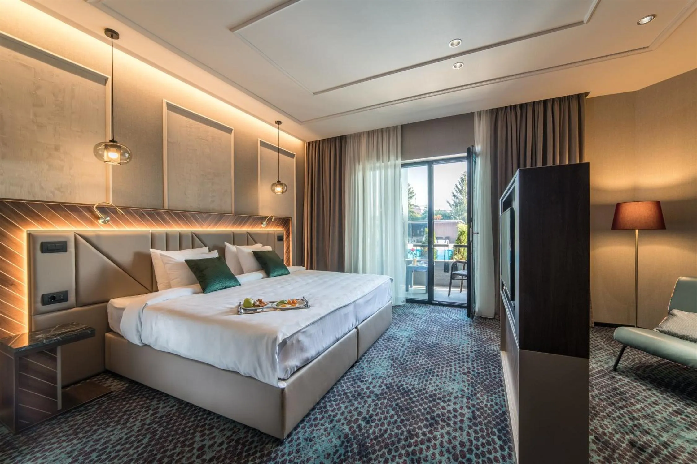 Bed in Sky Blue Hotel & Spa