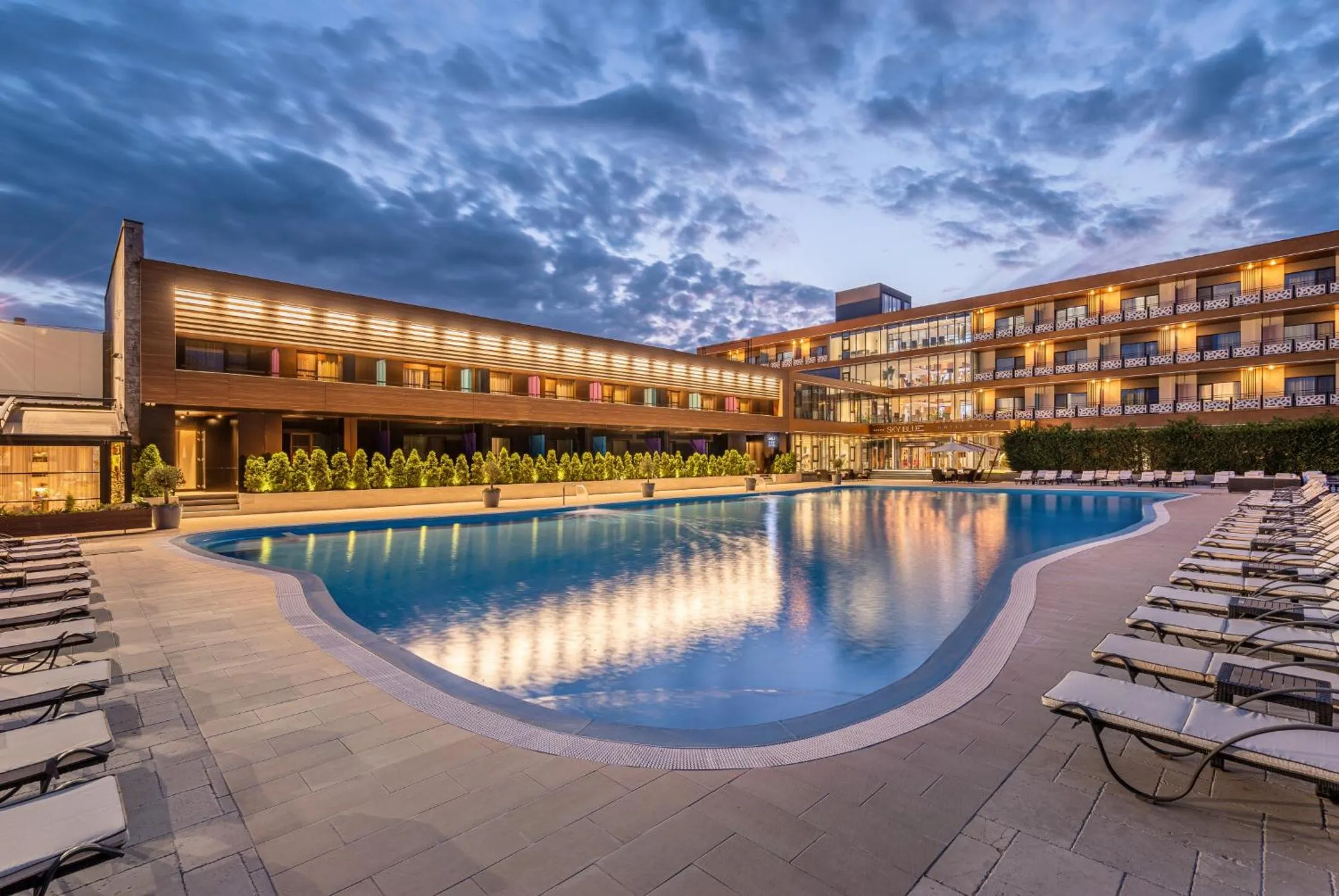 Property building in Sky Blue Hotel & Spa