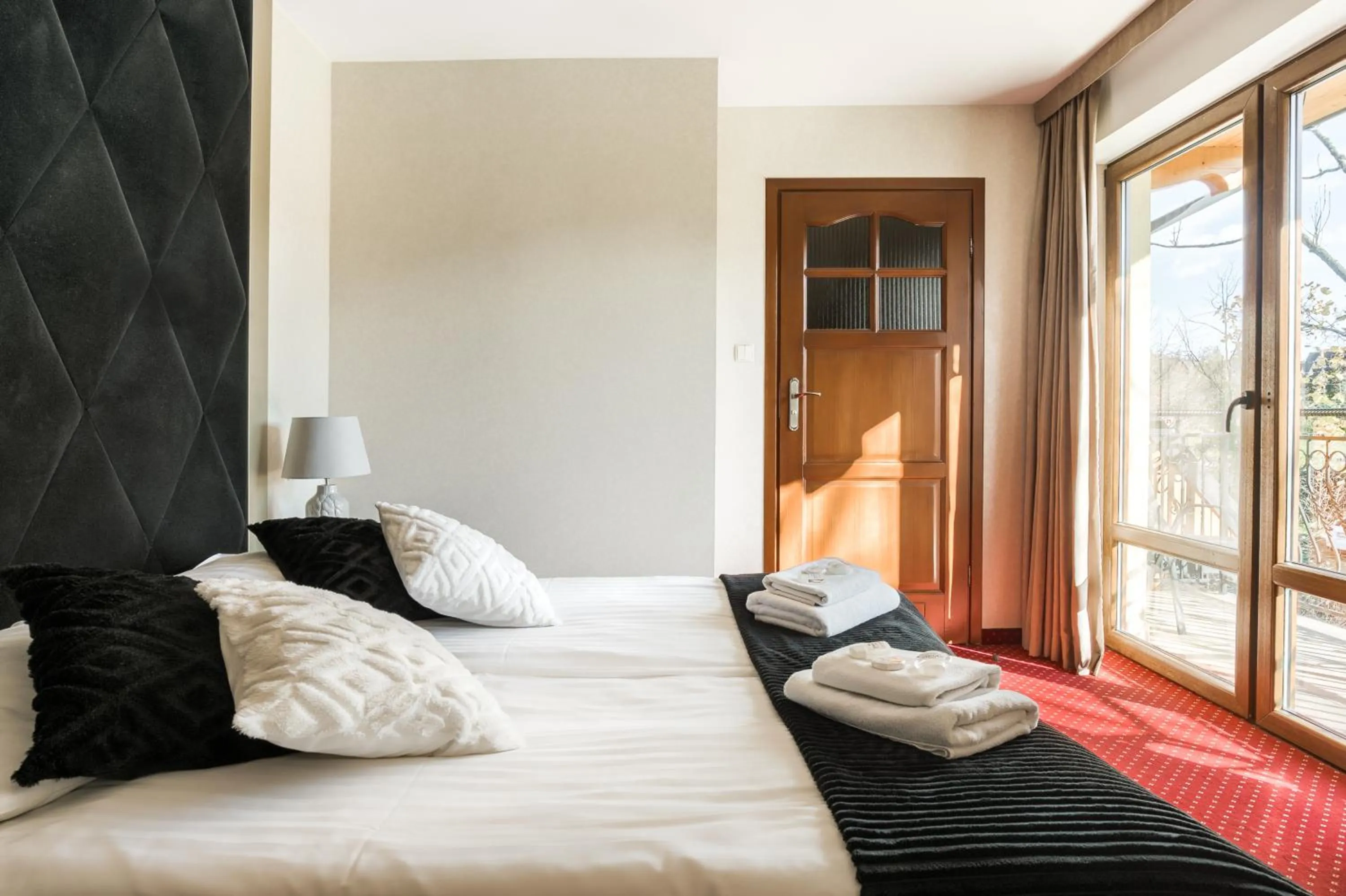 Bed in Dworek pod Giewontem - Jacuzzi & Sauna