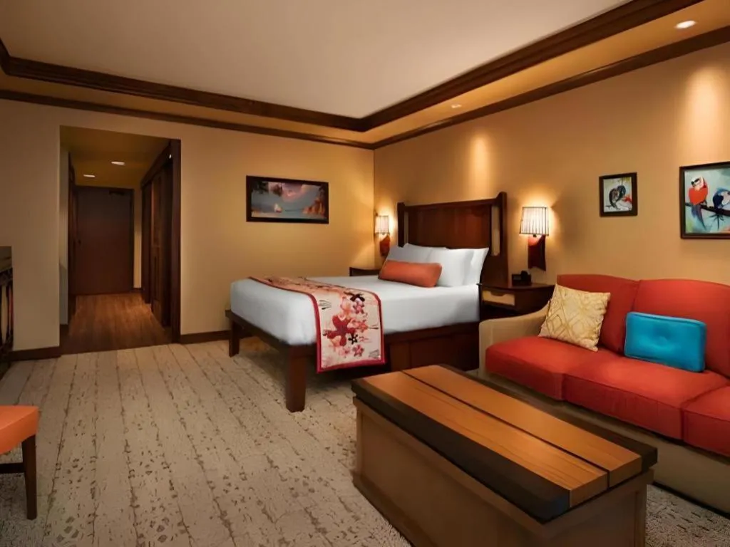 Bed in Disney's Polynesian Village Resort