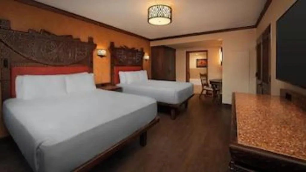 Bed in Disney's Animal Kingdom Lodge