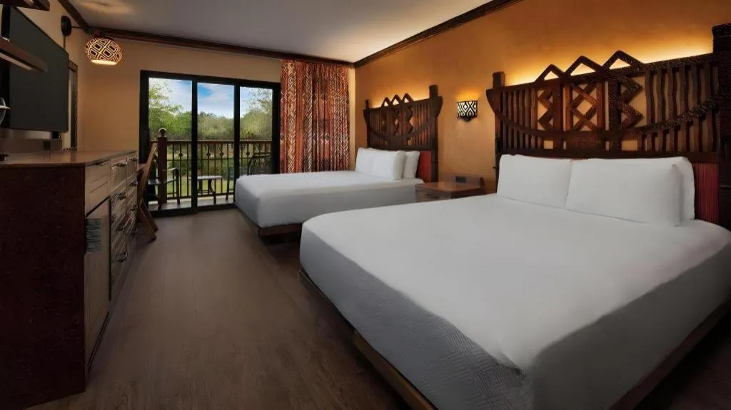 Bed in Disney's Animal Kingdom Lodge