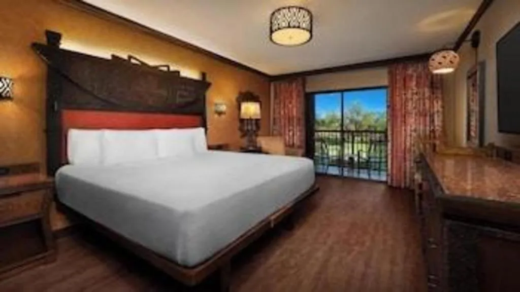 Bed in Disney's Animal Kingdom Lodge