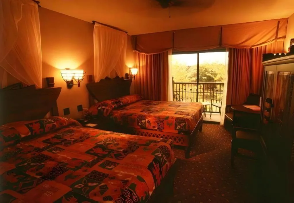 Bed in Disney's Animal Kingdom Lodge