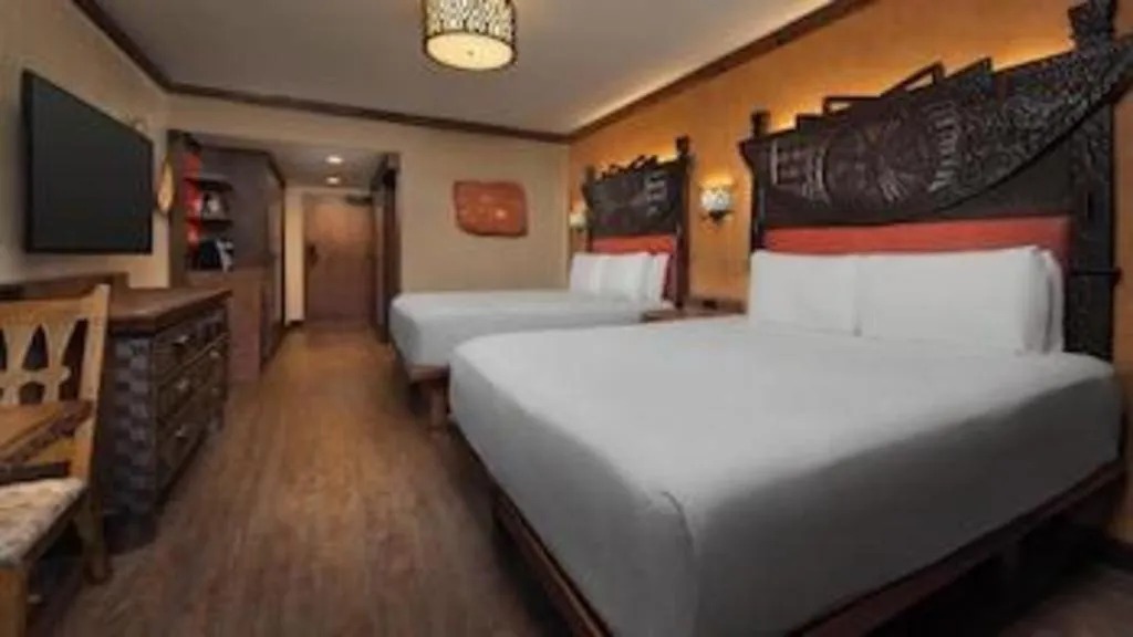 Bed in Disney's Animal Kingdom Lodge