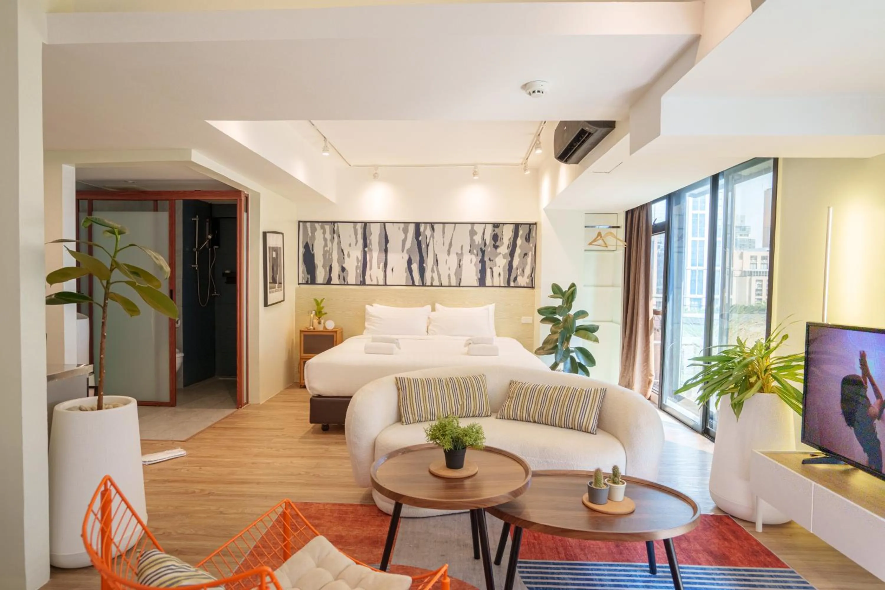 Bed in Gecko EYE Hotel