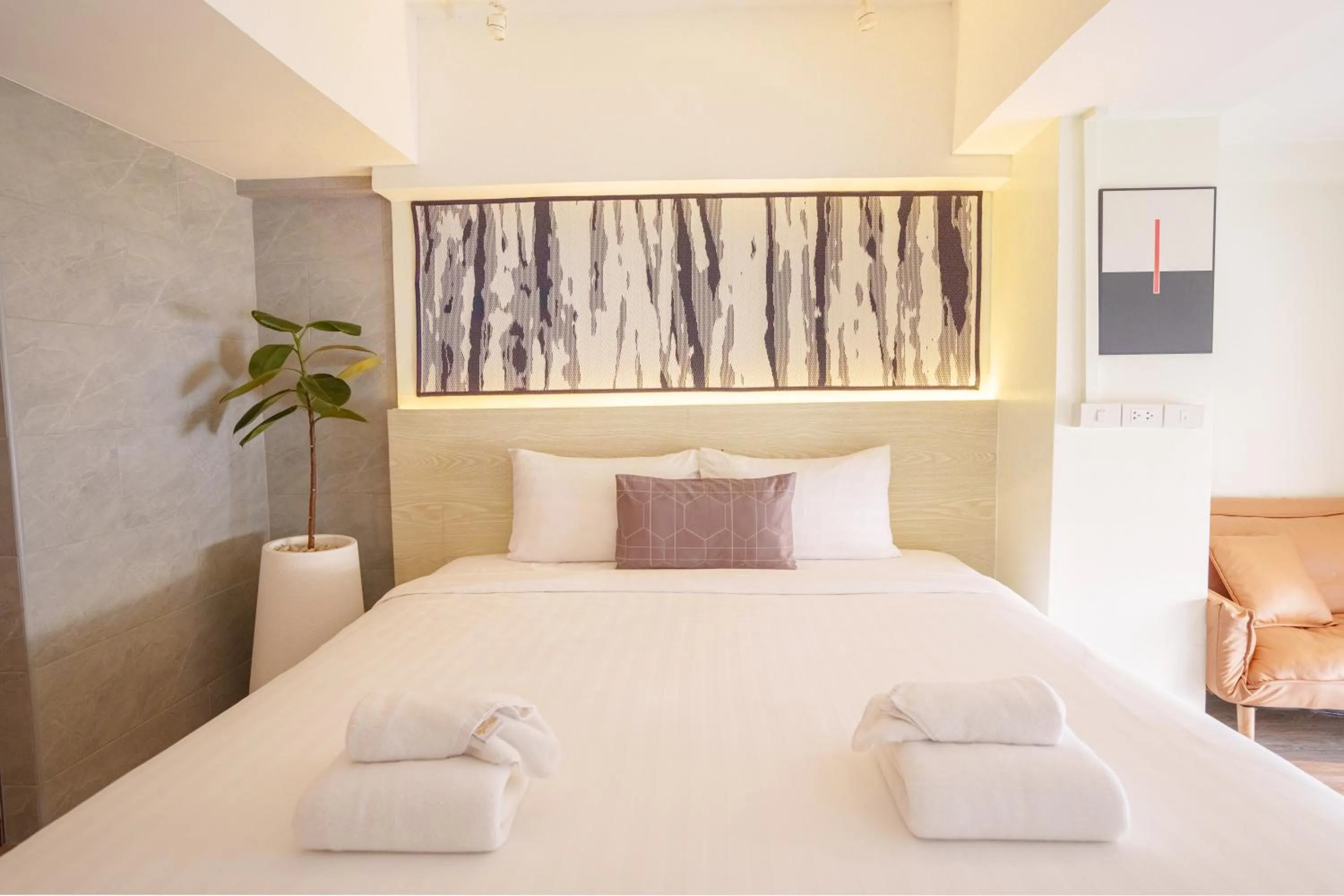 Bed in Gecko EYE Hotel