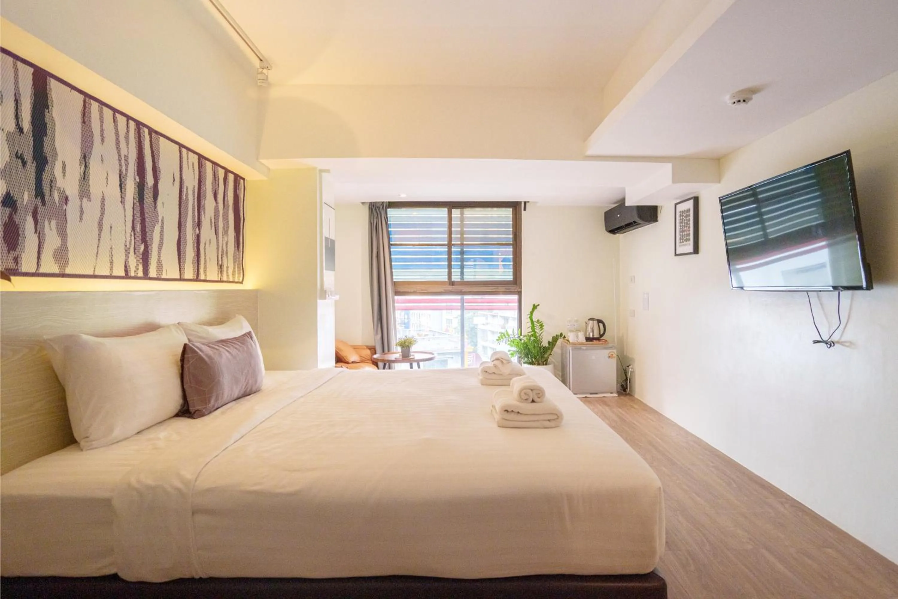 Bed in Gecko EYE Hotel