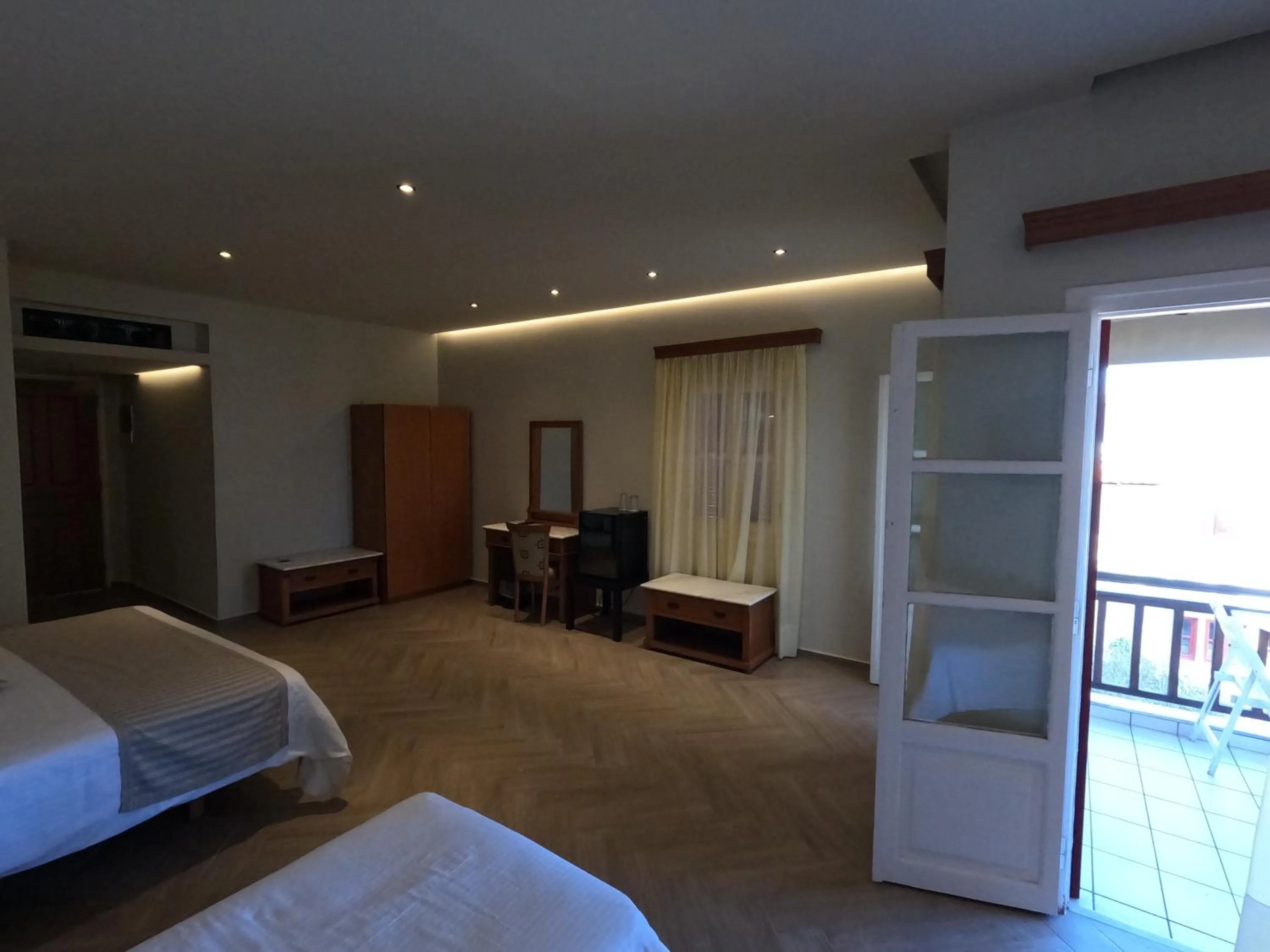 Bed in The Flower Of Monemvasia Hotel