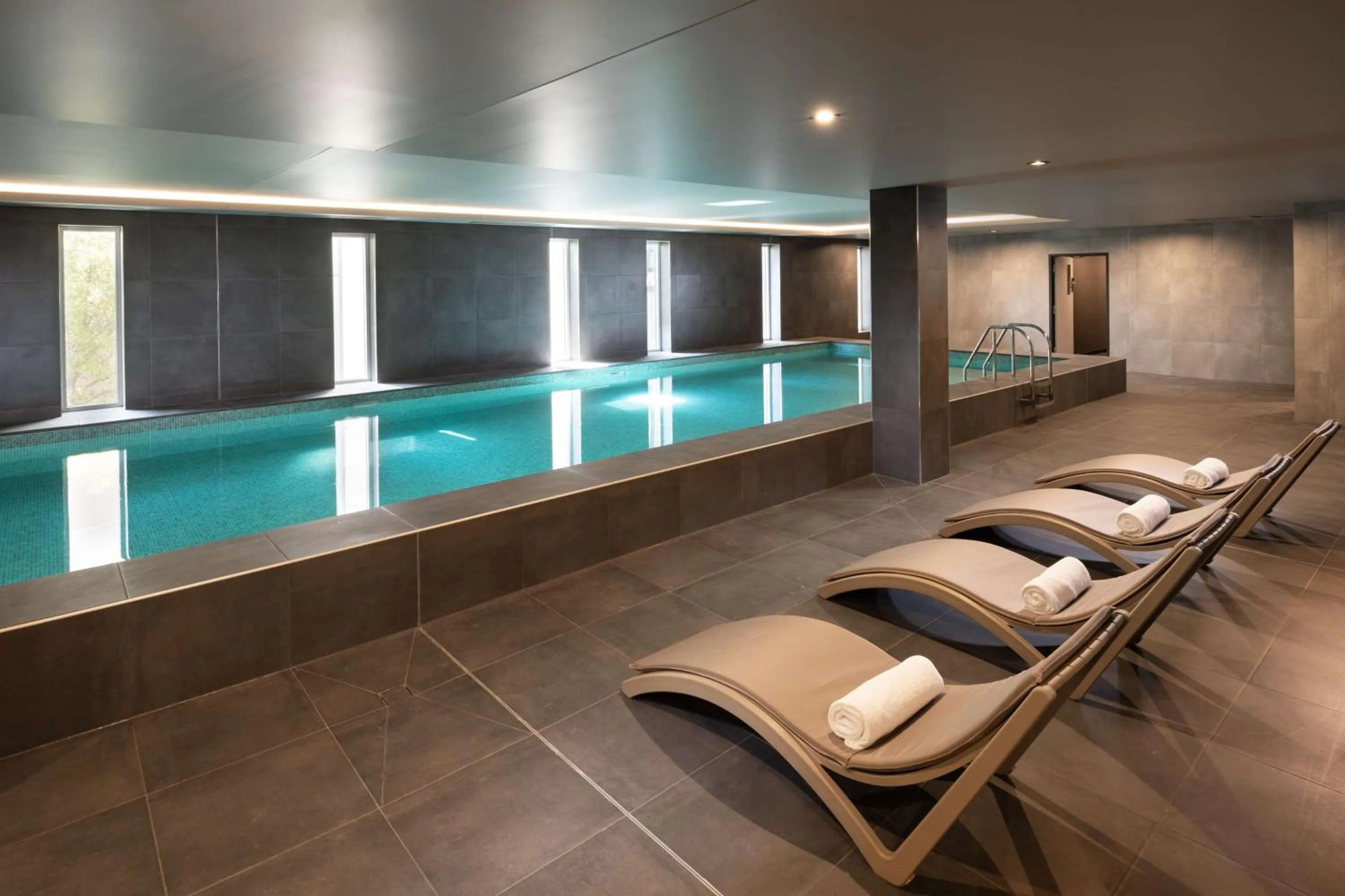 Pool view in DoubleTree by Hilton Hobart