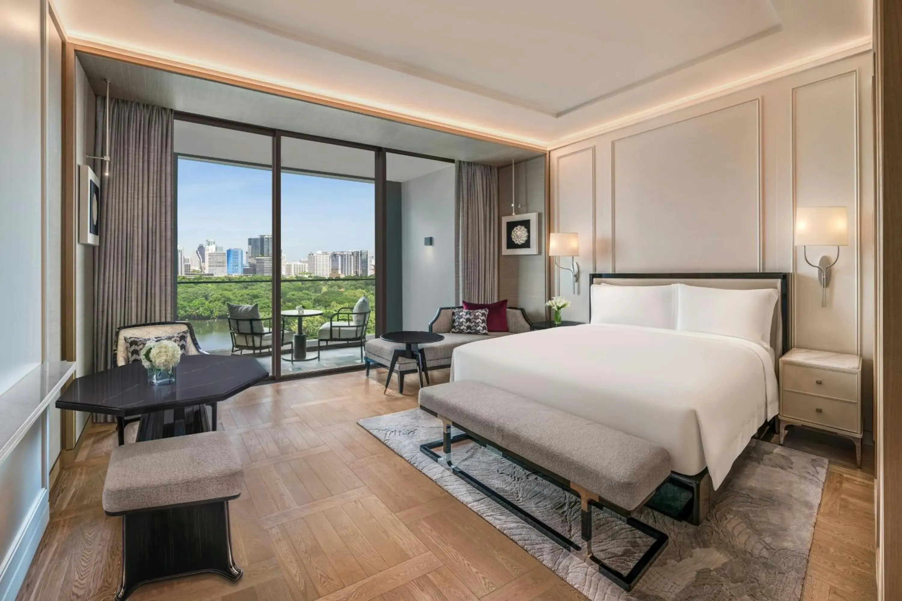 Deluxe King Room with Balcony and Park View in The Ritz-Carlton, Bangkok Deluxe King Room with Balcony and Park View in The Ritz-Carlton, Bangkok