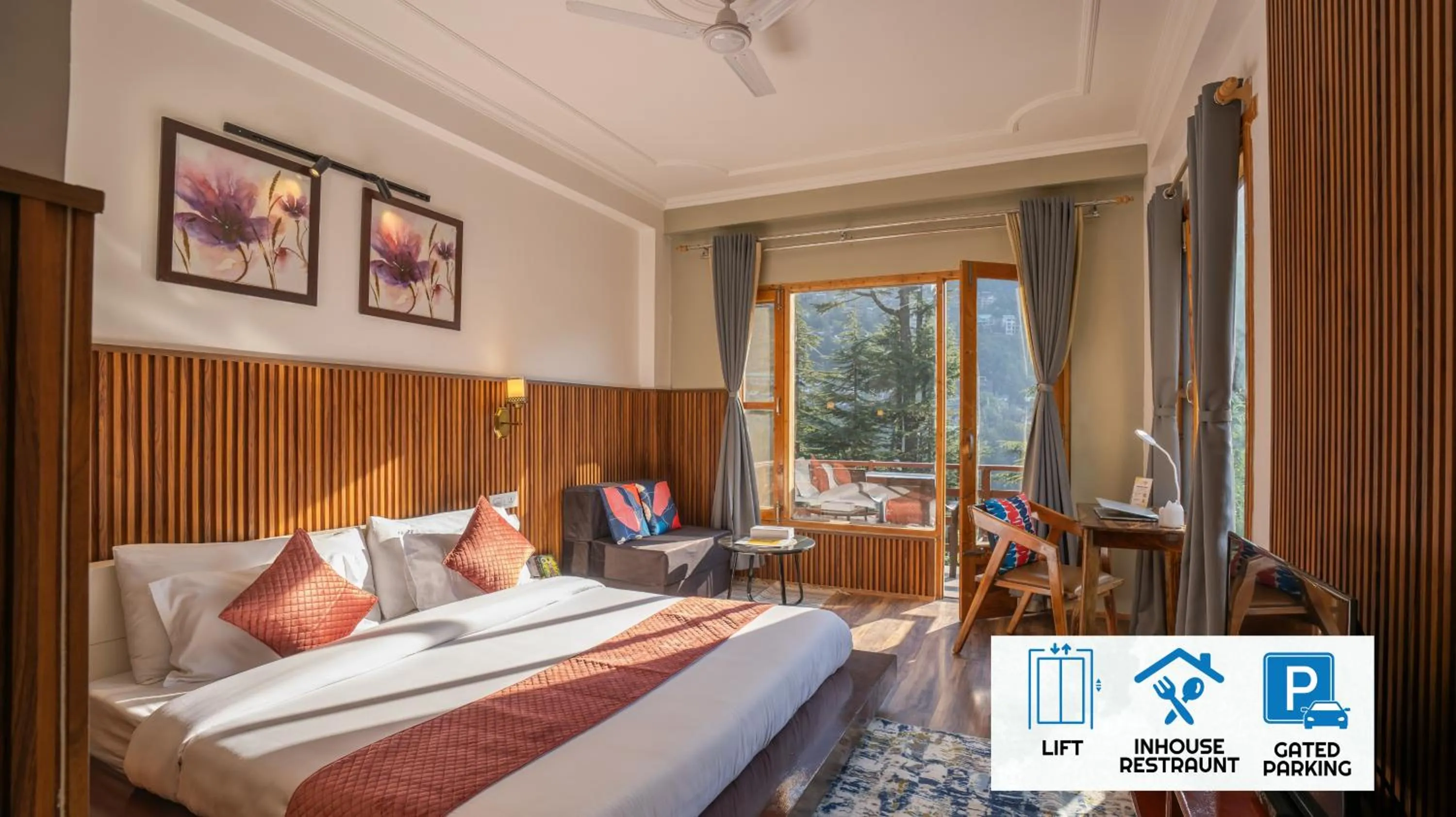 Bedroom, Bed in Alt Life Manali, Old Manali