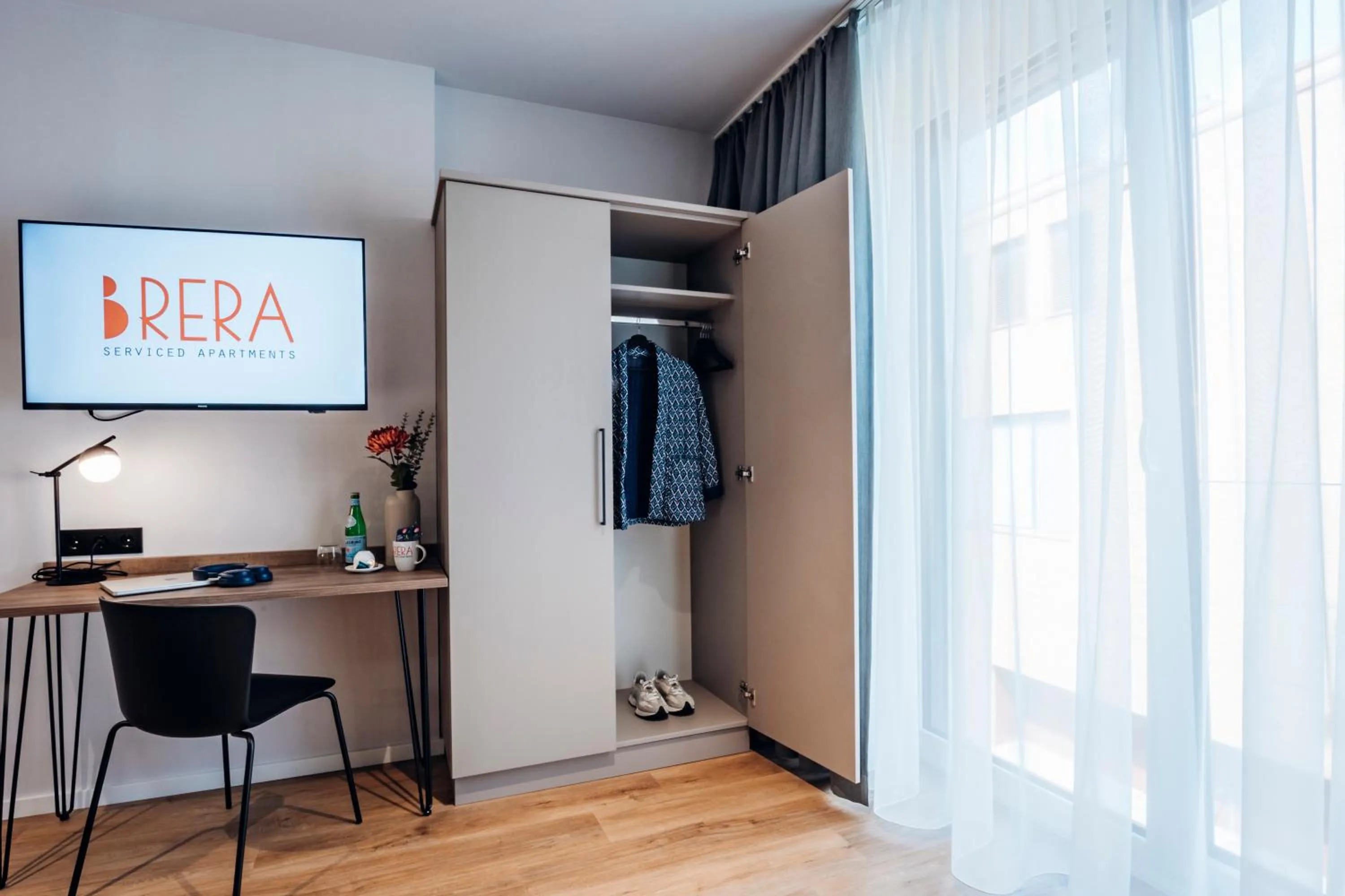 wardrobe in Brera Serviced Apartments Böblingen Sindelfingen
