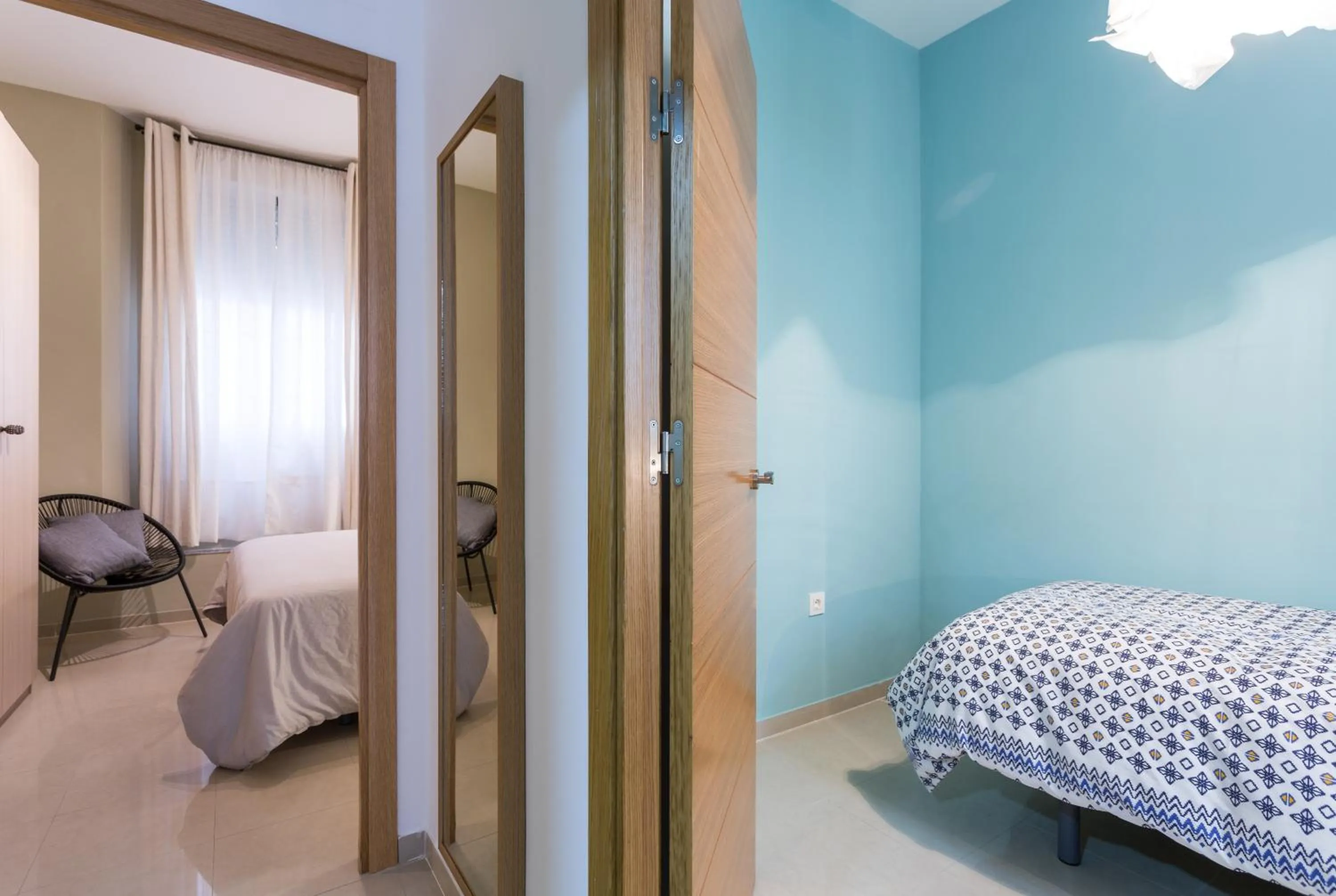 Bedroom, Bed in Apartamentos Diaber San Leandro