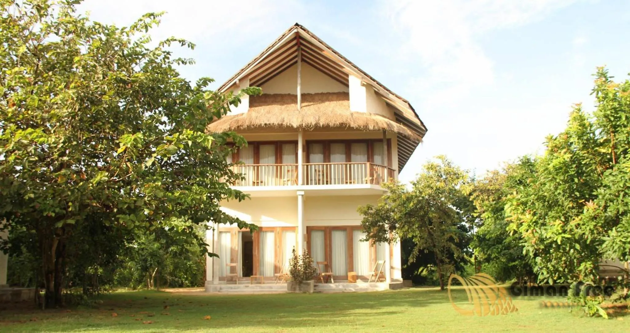 Garden view in Giman Free Beach Resort Pasikuda