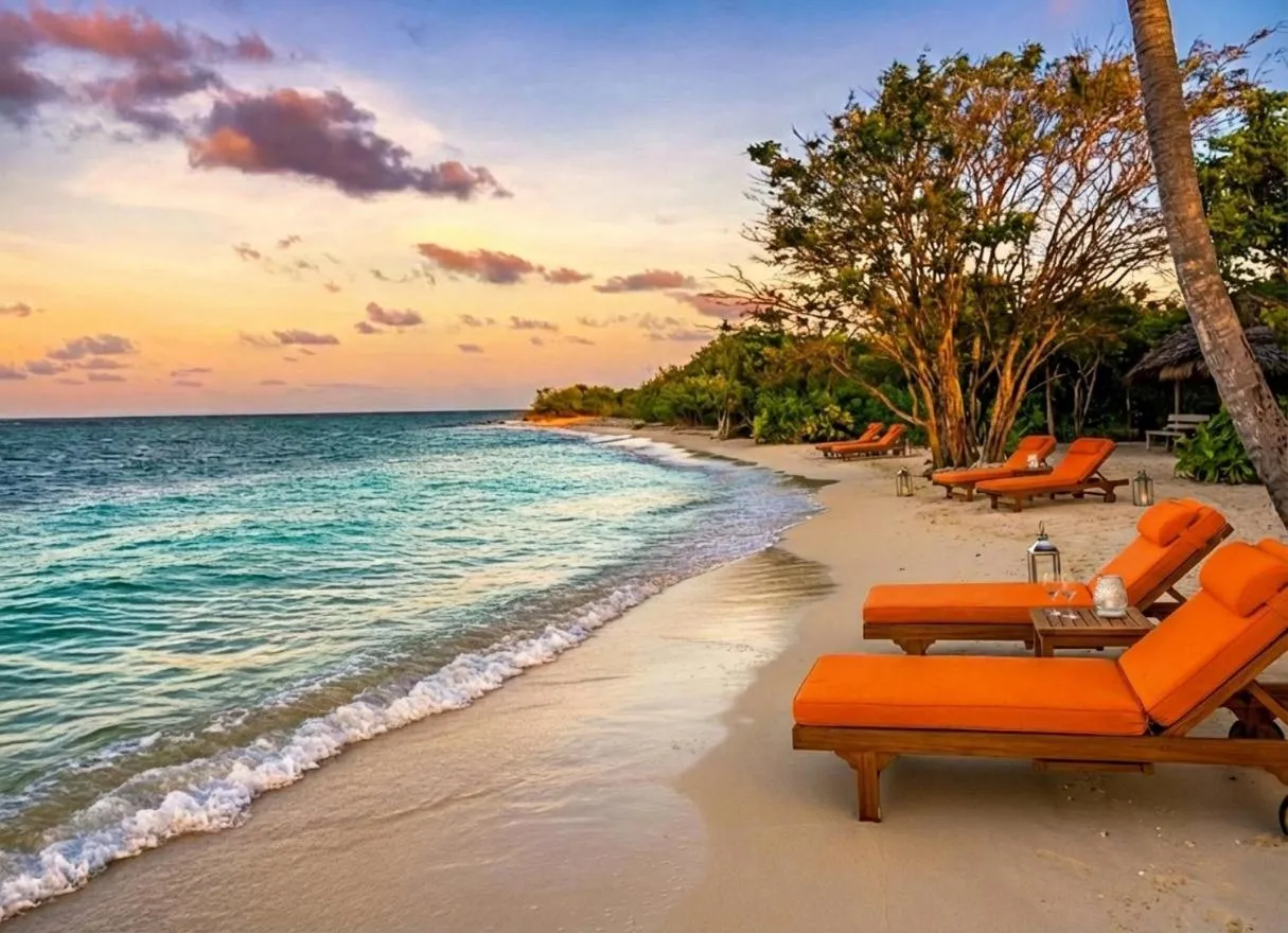 Beach in Giman Free Beach Resort Pasikuda